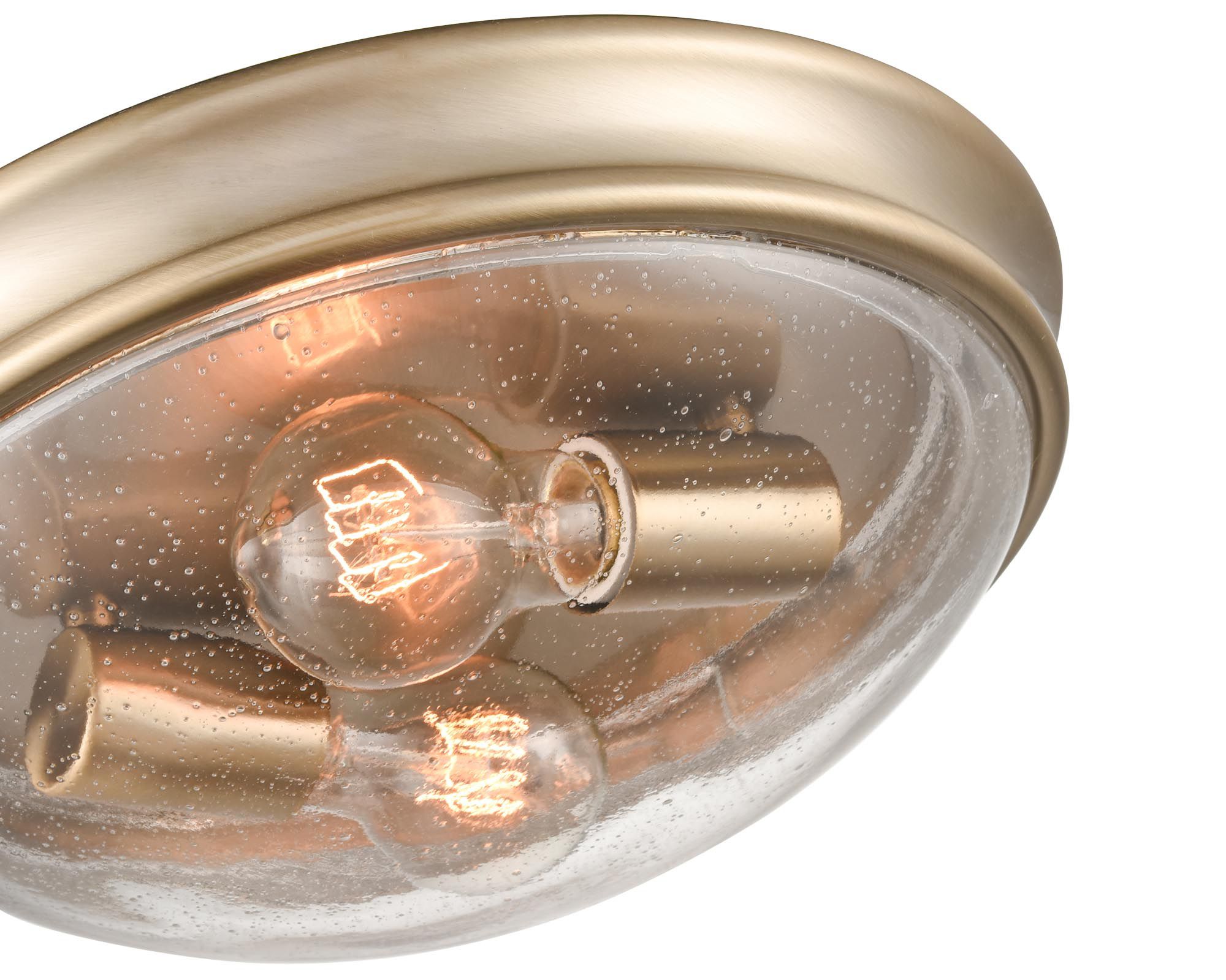Image 2 Millennium Belforge 2-Light 12.5" Modern Gold Flush Mount with Glass Shade more views