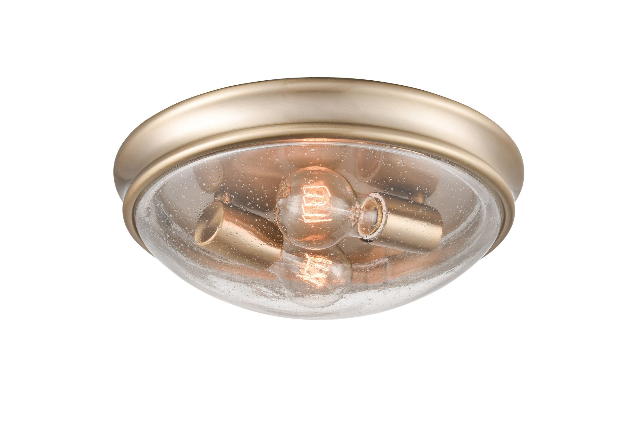 Image 3 Millennium Belforge 2-Light 12.5" Modern Gold Flush Mount with Glass Shade more views