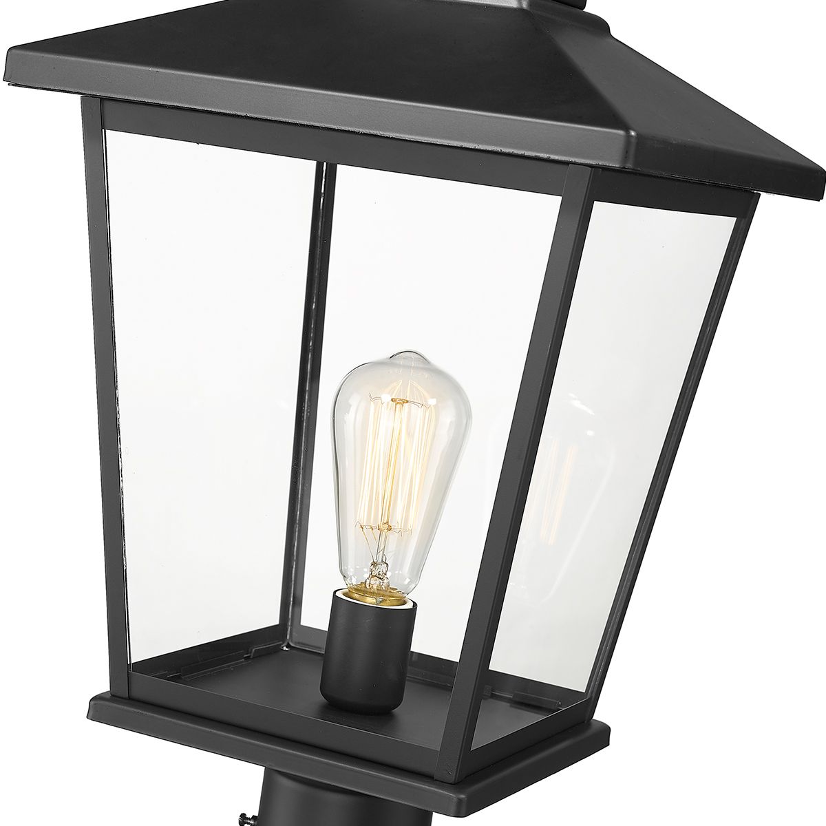 Image 2 Millennium Bellmon 1-Light 19.5" Powder Coated Black Outdoor Post Lantern more views