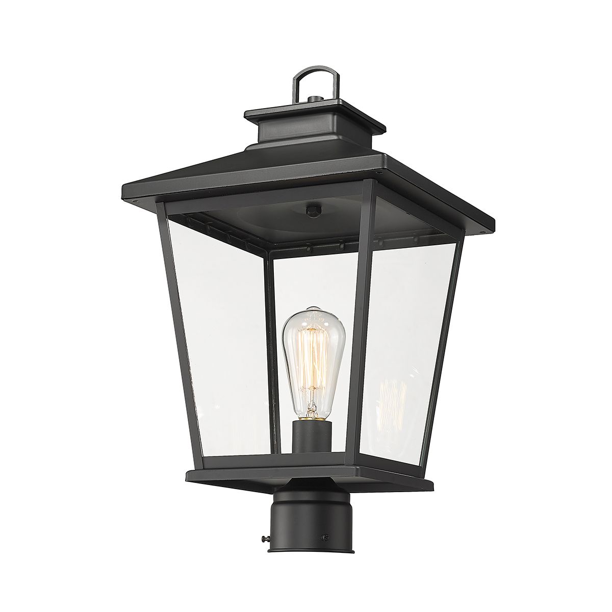 Image 3 Millennium Bellmon 1-Light 19.5" Powder Coated Black Outdoor Post Lantern more views