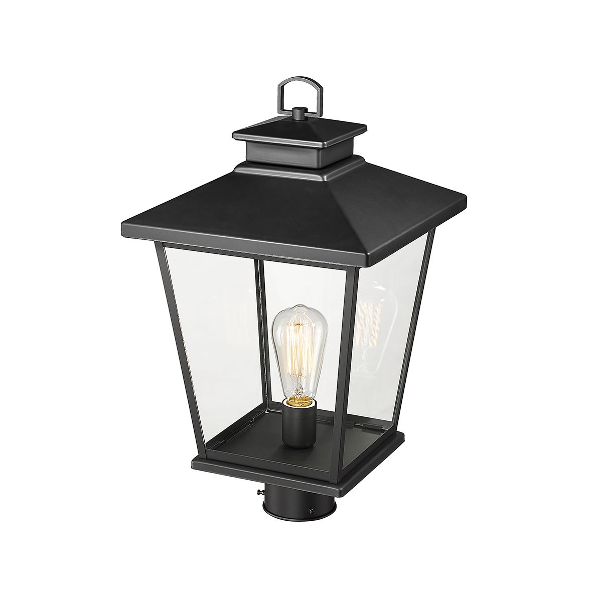 Image 4 Millennium Bellmon 1-Light 19.5" Powder Coated Black Outdoor Post Lantern more views