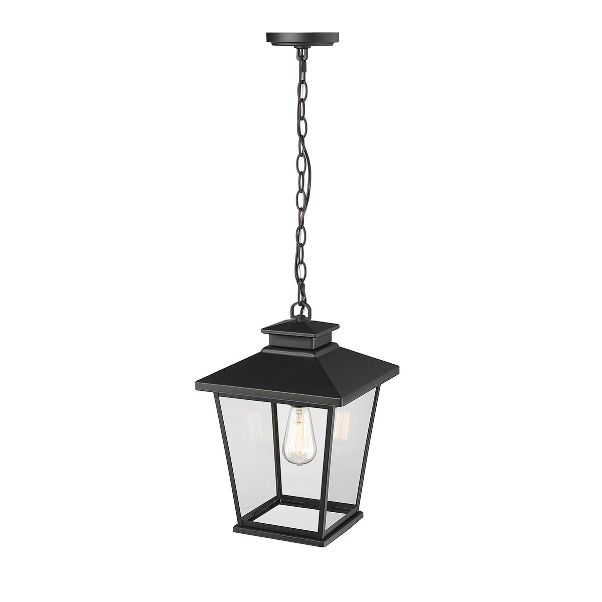 Image 4 Millennium Bellmon 1-Lt 16.3" Powder Coated Black Outdoor Hanging Lantern more views
