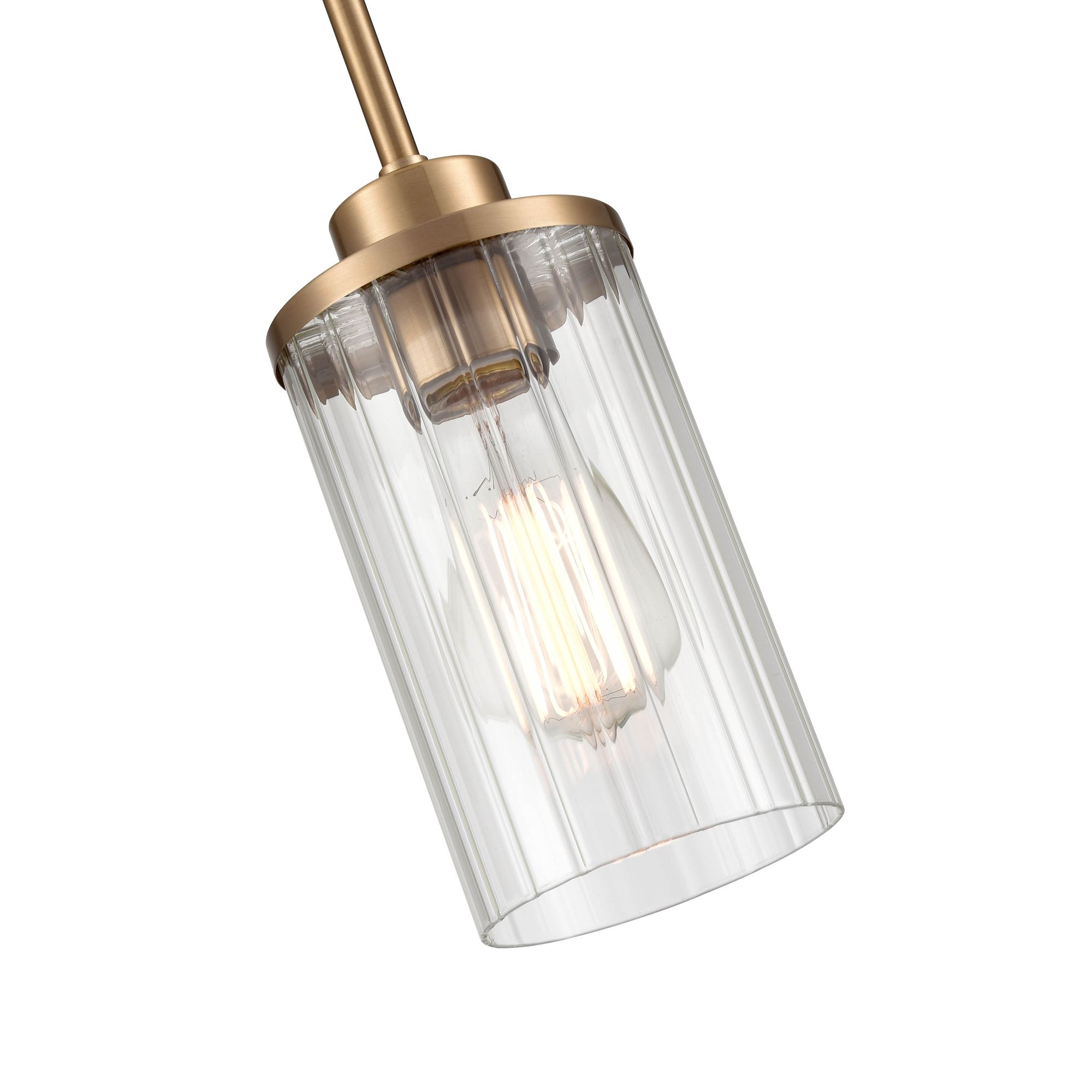 Image 2 Millennium Beverlly 1-Light 4.5" Modern Gold Mini Pendant with Glass Shade more views