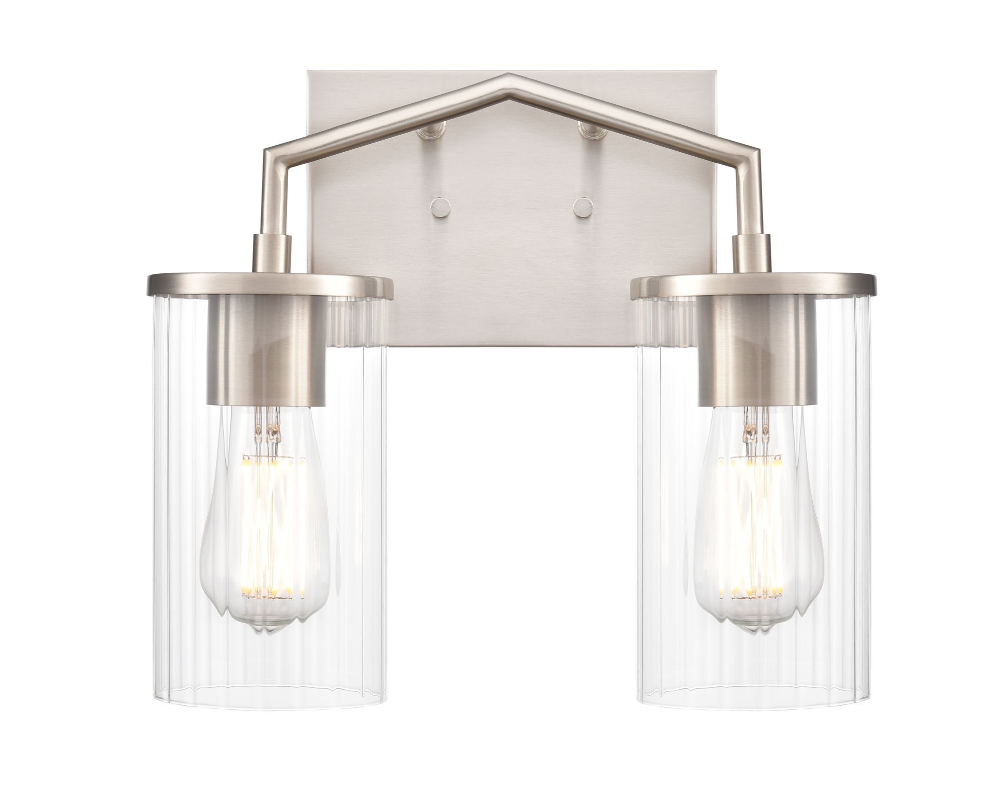 Image 3 Millennium Beverlly 2-Light 13" Brushed Nickel Vanity Light with Shade more views