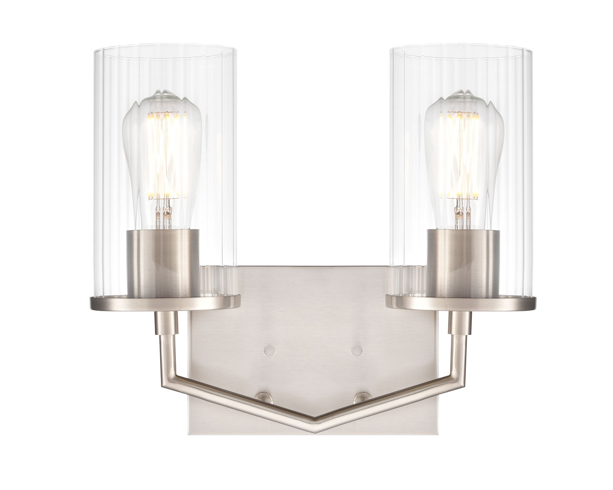 Image 5 Millennium Beverlly 2-Light 13" Brushed Nickel Vanity Light with Shade more views