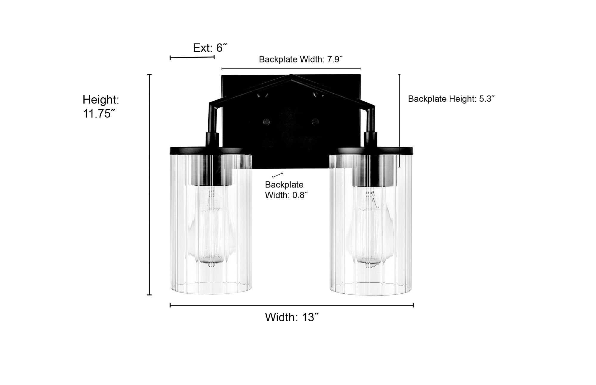 Millennium Beverlly 2-Light 13" Brushed Nickel Vanity Light with Shade