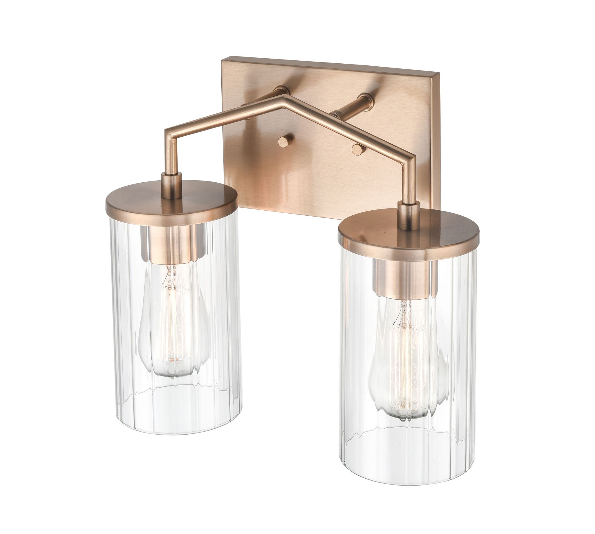 Image 4 Millennium Beverlly 2-Light 13" Modern Gold Vanity Light with Glass Shade more views