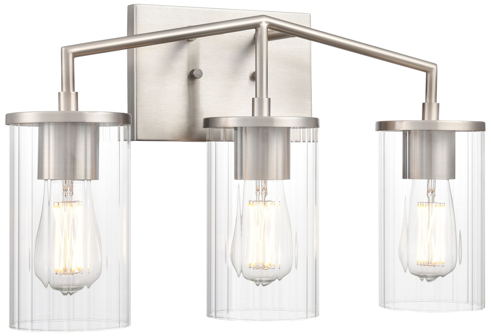 Millennium Beverlly 3-Light 20" Brushed Nickel Vanity Light with Shade