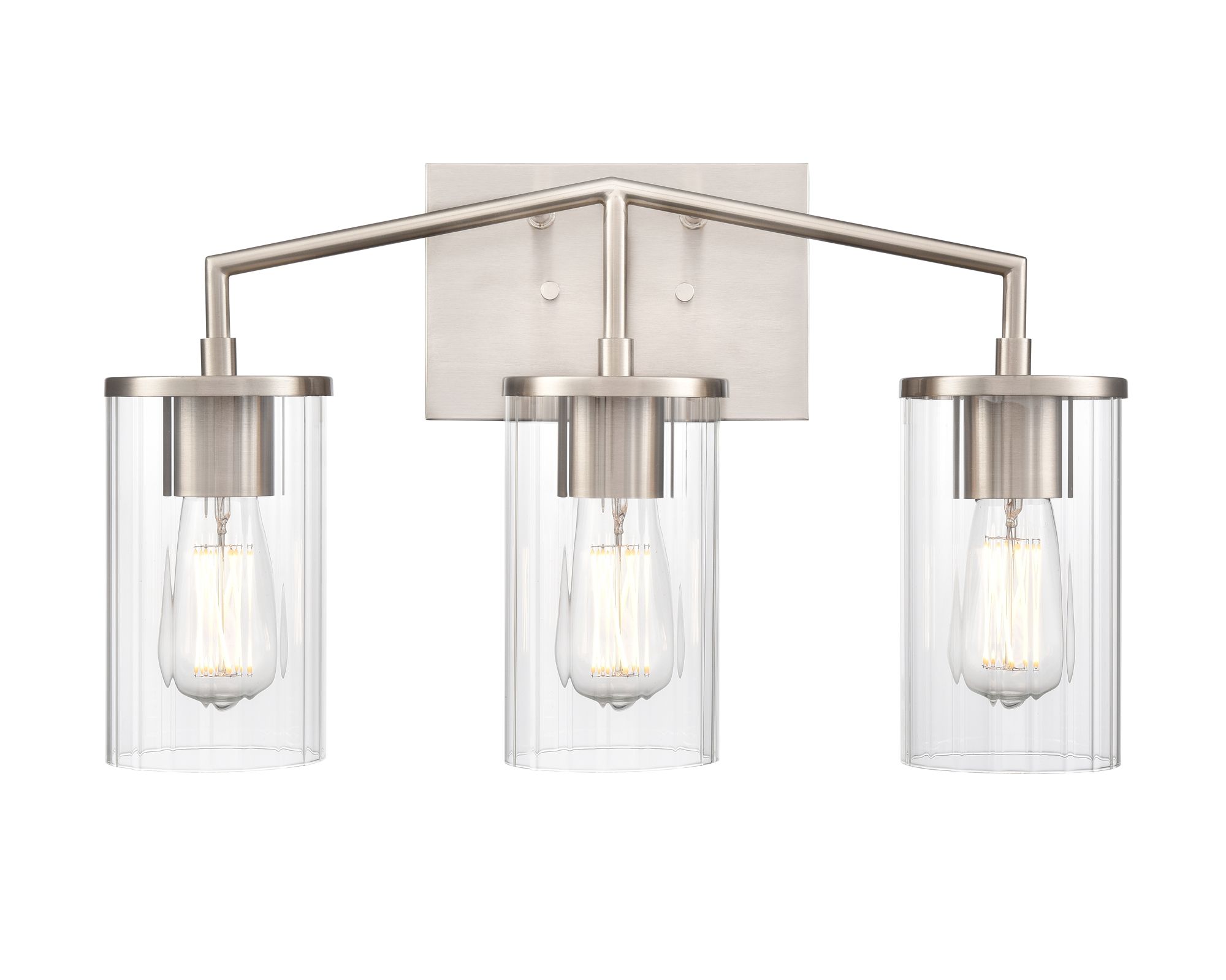 Image 3 Millennium Beverlly 3-Light 20" Brushed Nickel Vanity Light with Shade more views