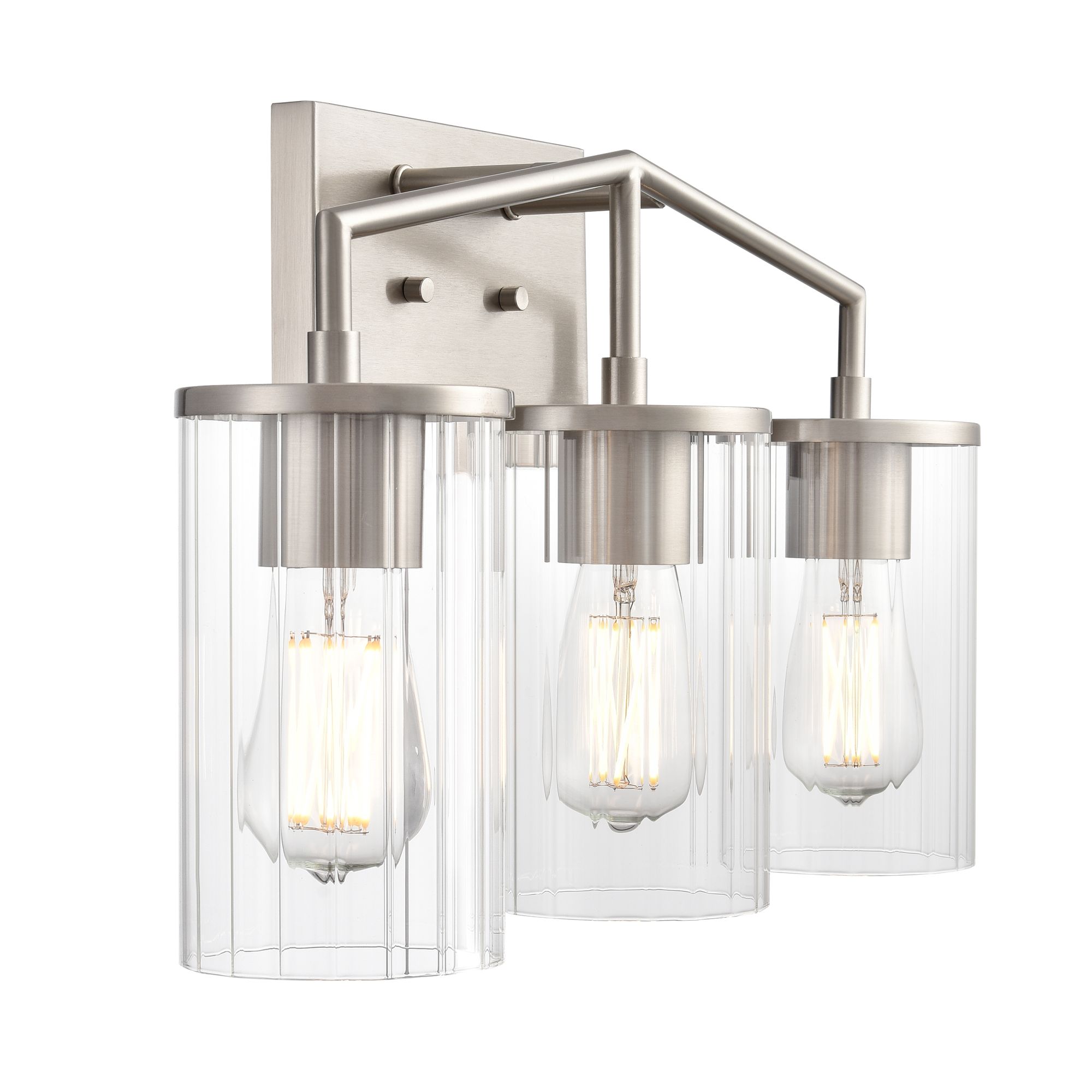 Image 4 Millennium Beverlly 3-Light 20" Brushed Nickel Vanity Light with Shade more views