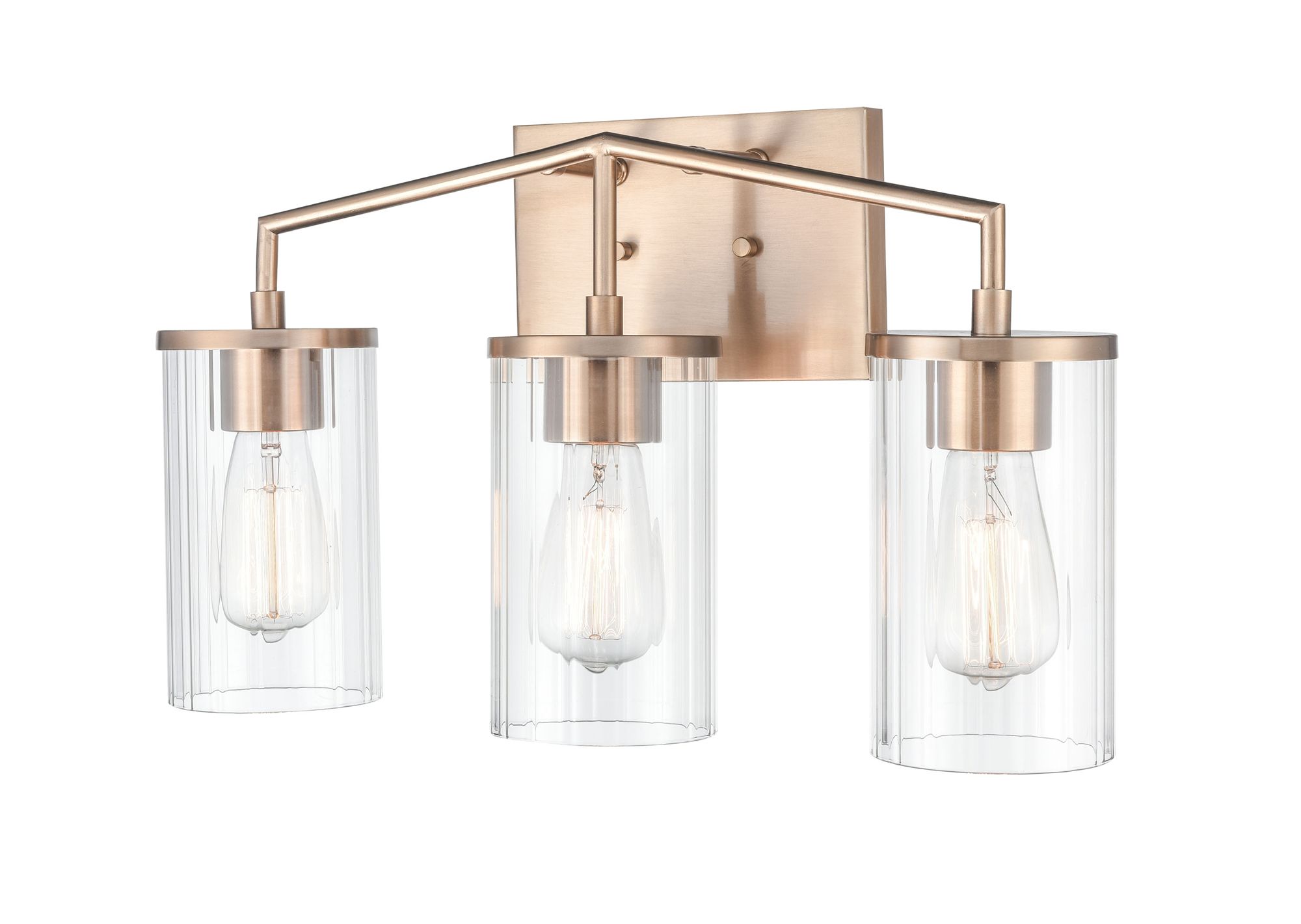 Image 3 Millennium Beverlly 3-Light 20" Modern Gold Vanity Light with Glass Shade more views