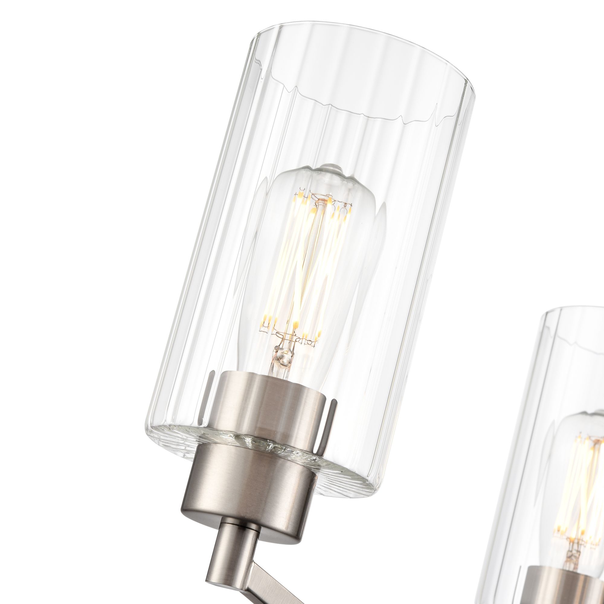 Image 4 Millennium Beverlly 3-Light 21" Brushed Nickel Chandelier with Glass Shade more views