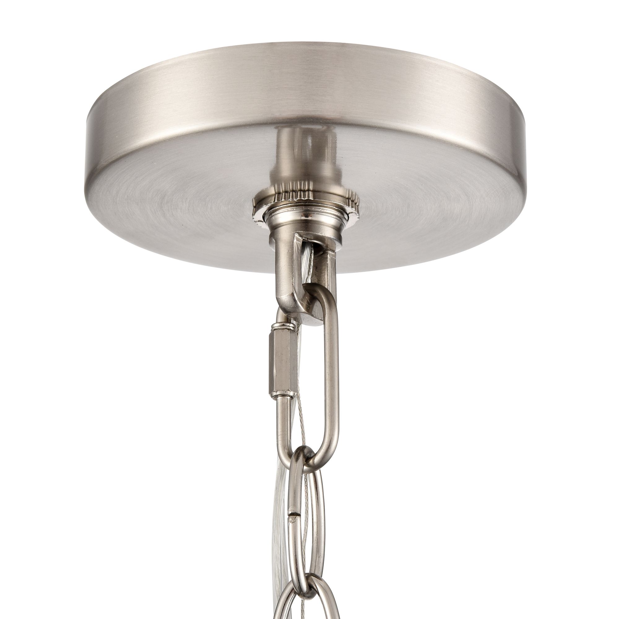 Image 6 Millennium Beverlly 3-Light 21" Brushed Nickel Chandelier with Glass Shade more views