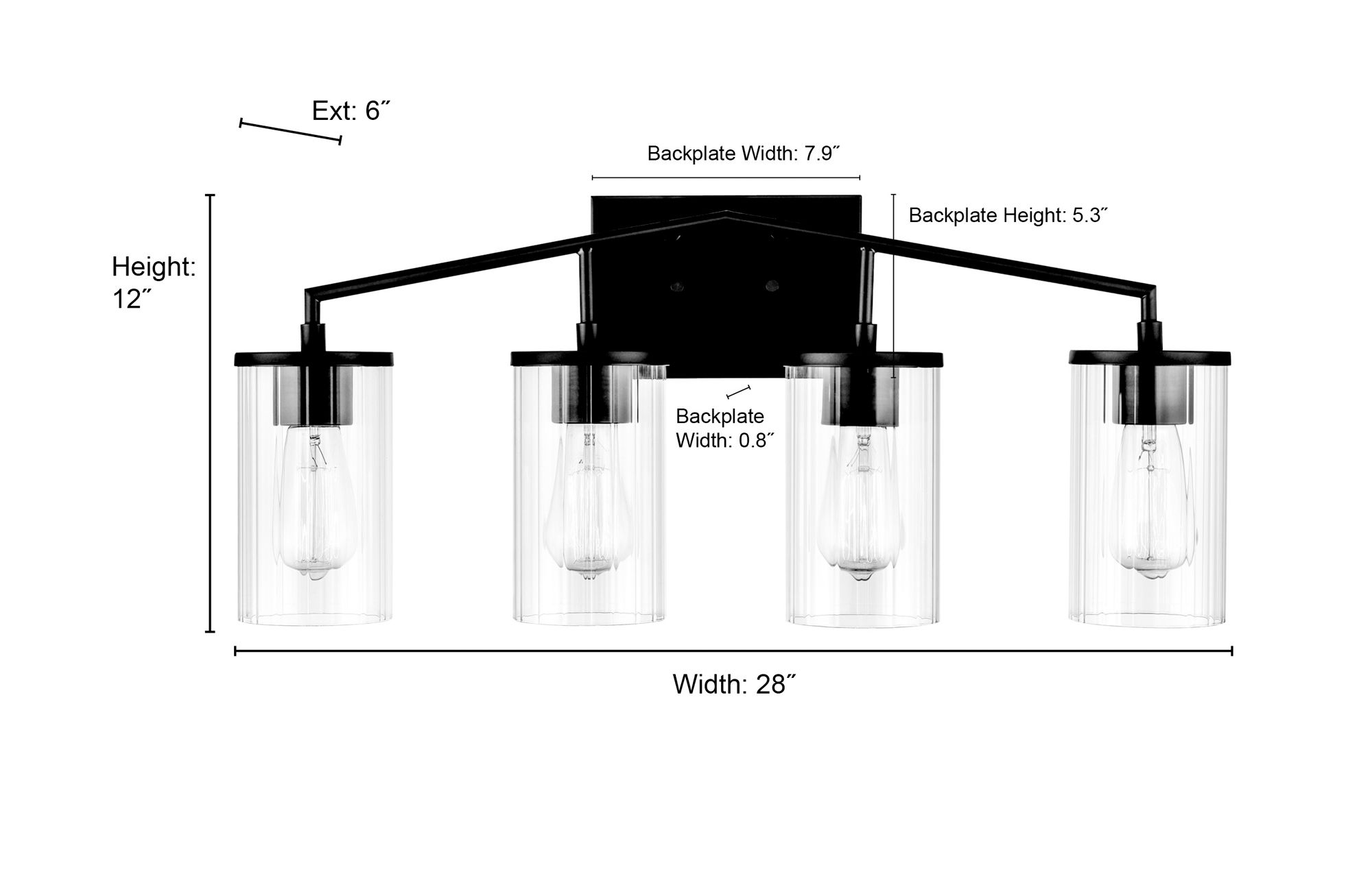 Millennium Beverlly 4-Light 28" Brushed Nickel Vanity Light with Shade