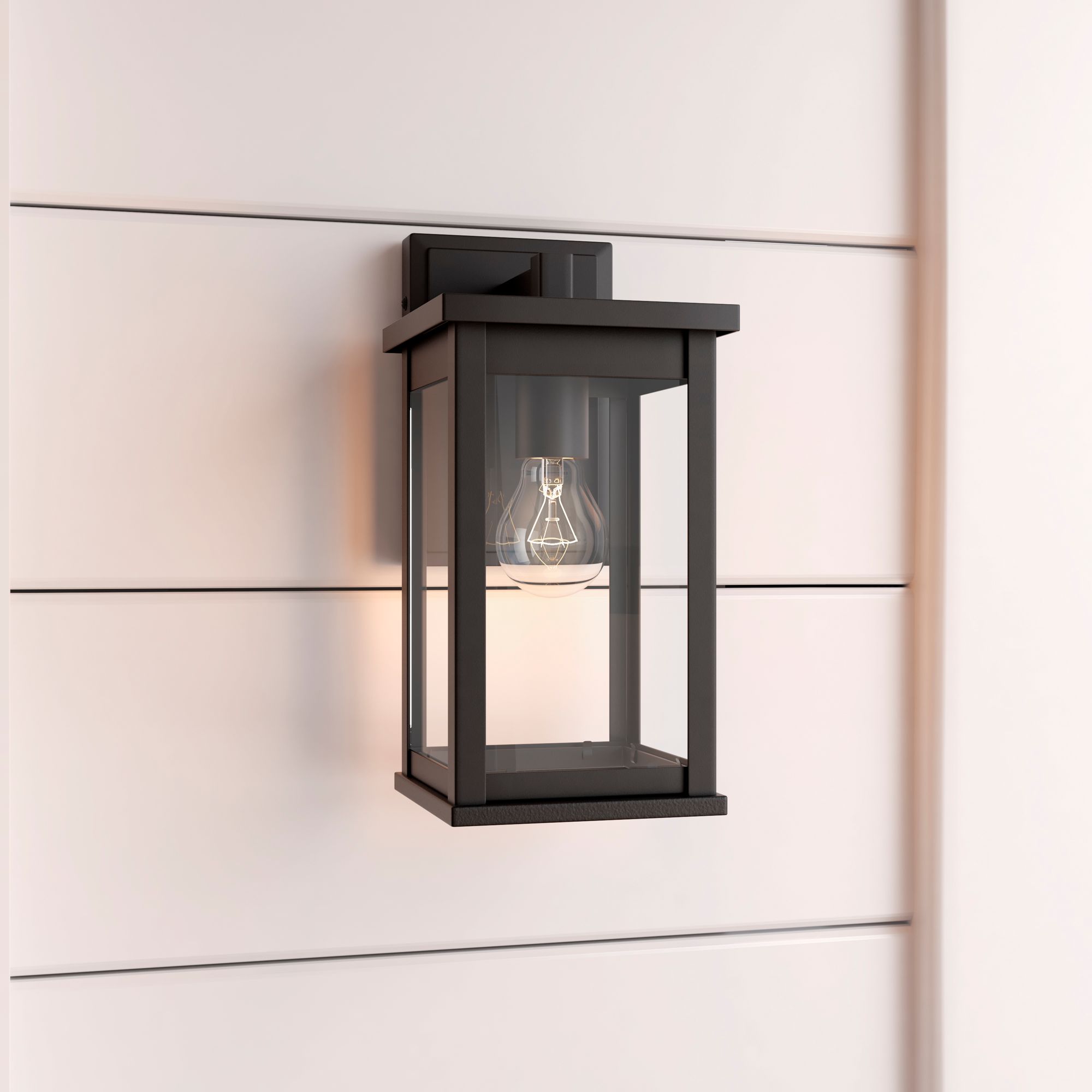 Image 6 Millennium Bowton 1-Light 11.38" Powder Coated Black Outdoor Wall Sconce more views