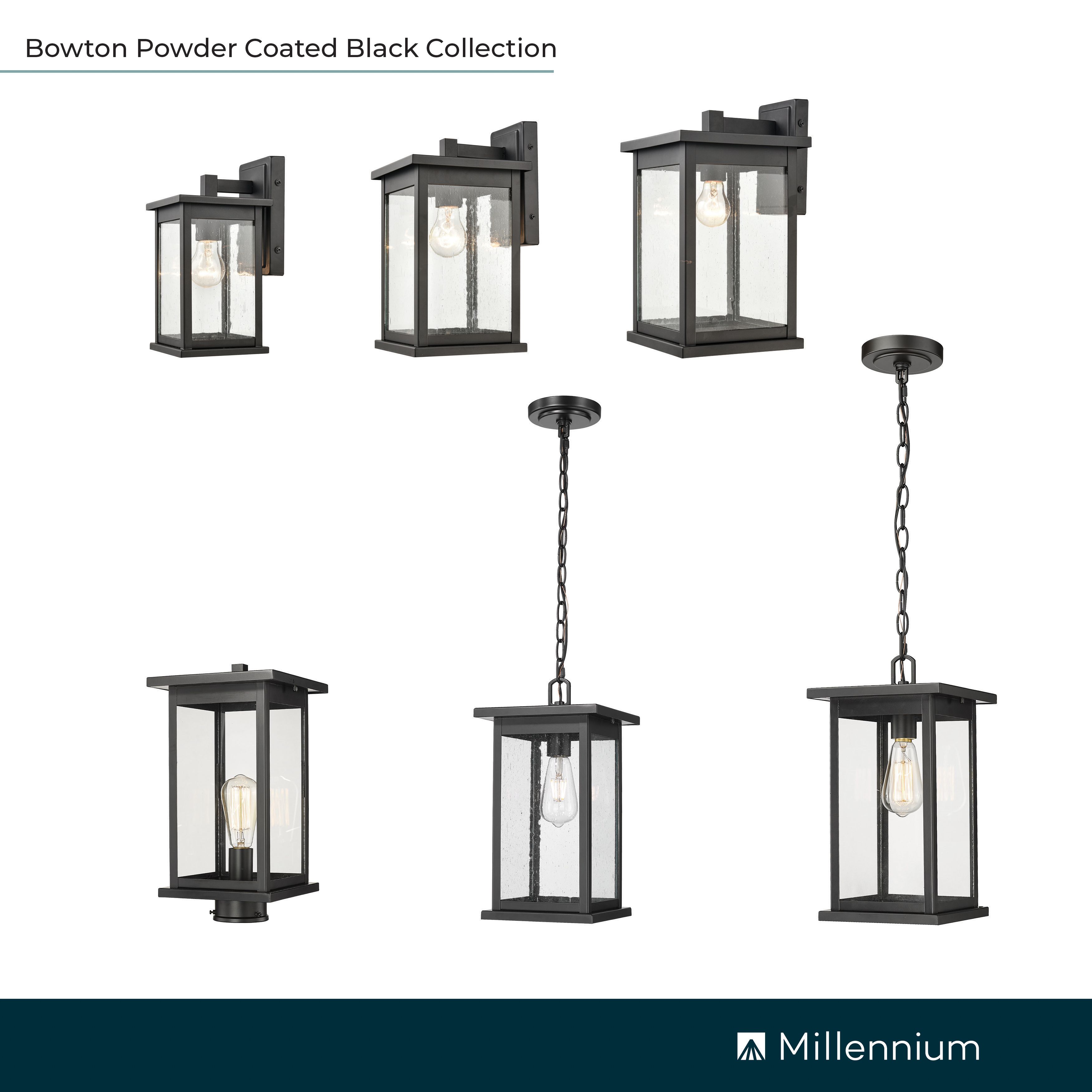 Image 7 Millennium Bowton 1-Light 13" Powder Coated Black Outdoor Wall Sconce more views
