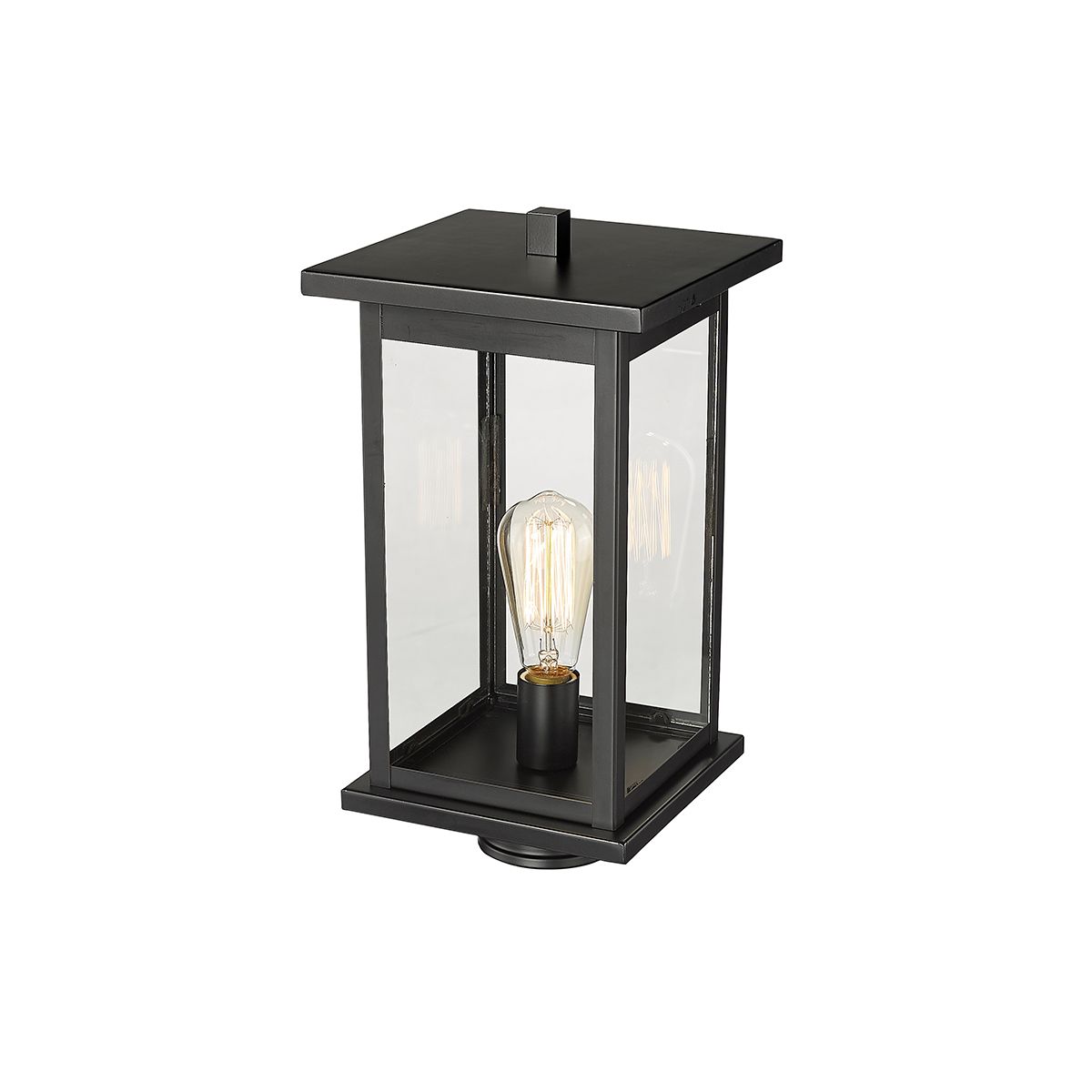 Image 4 Millennium Bowton 1-Light 15.5" Powder Coated Black Outdoor Post Lantern more views