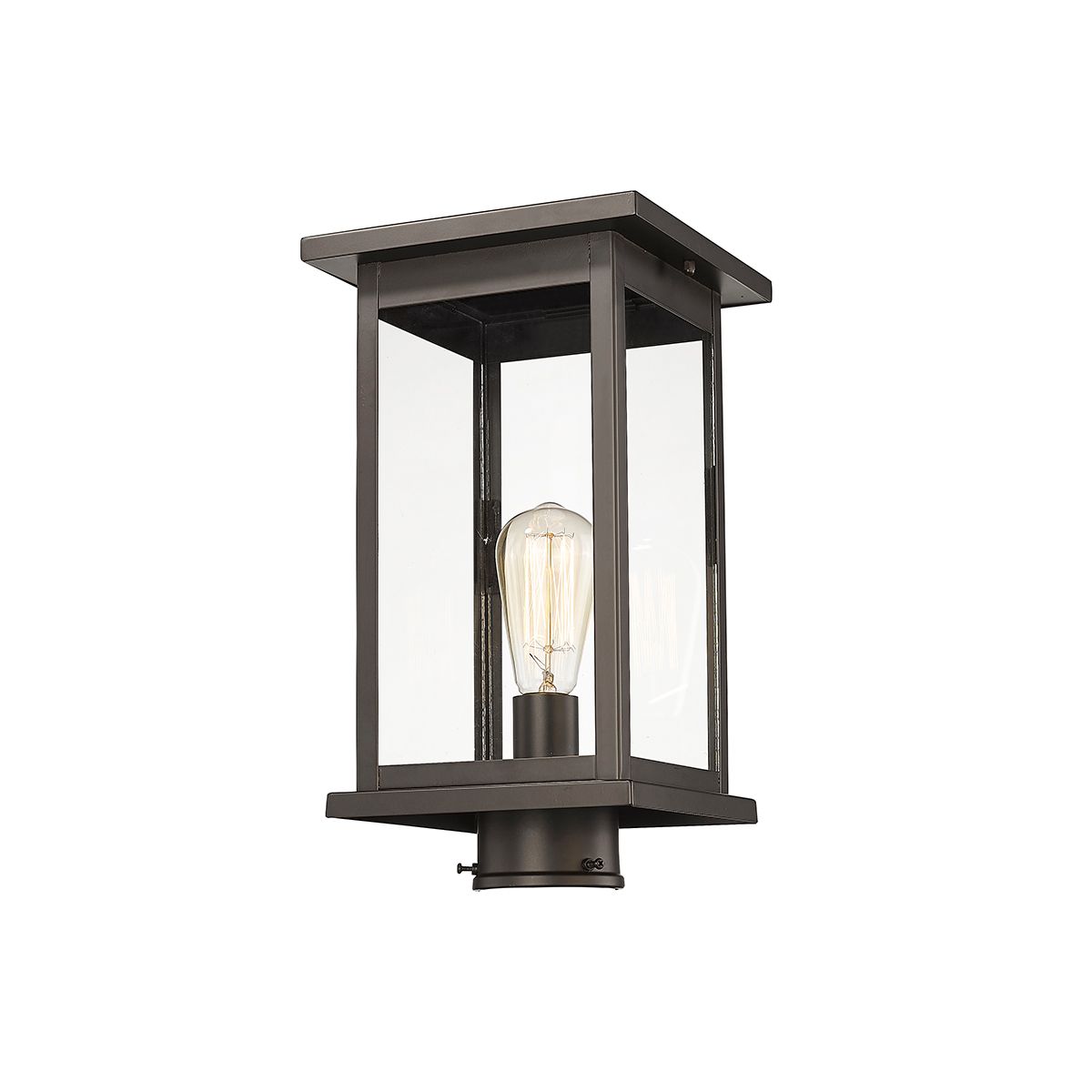 Image 3 Millennium Bowton 1-Light 15.5" Powder Coated Bronze Outdoor Post Lantern more views