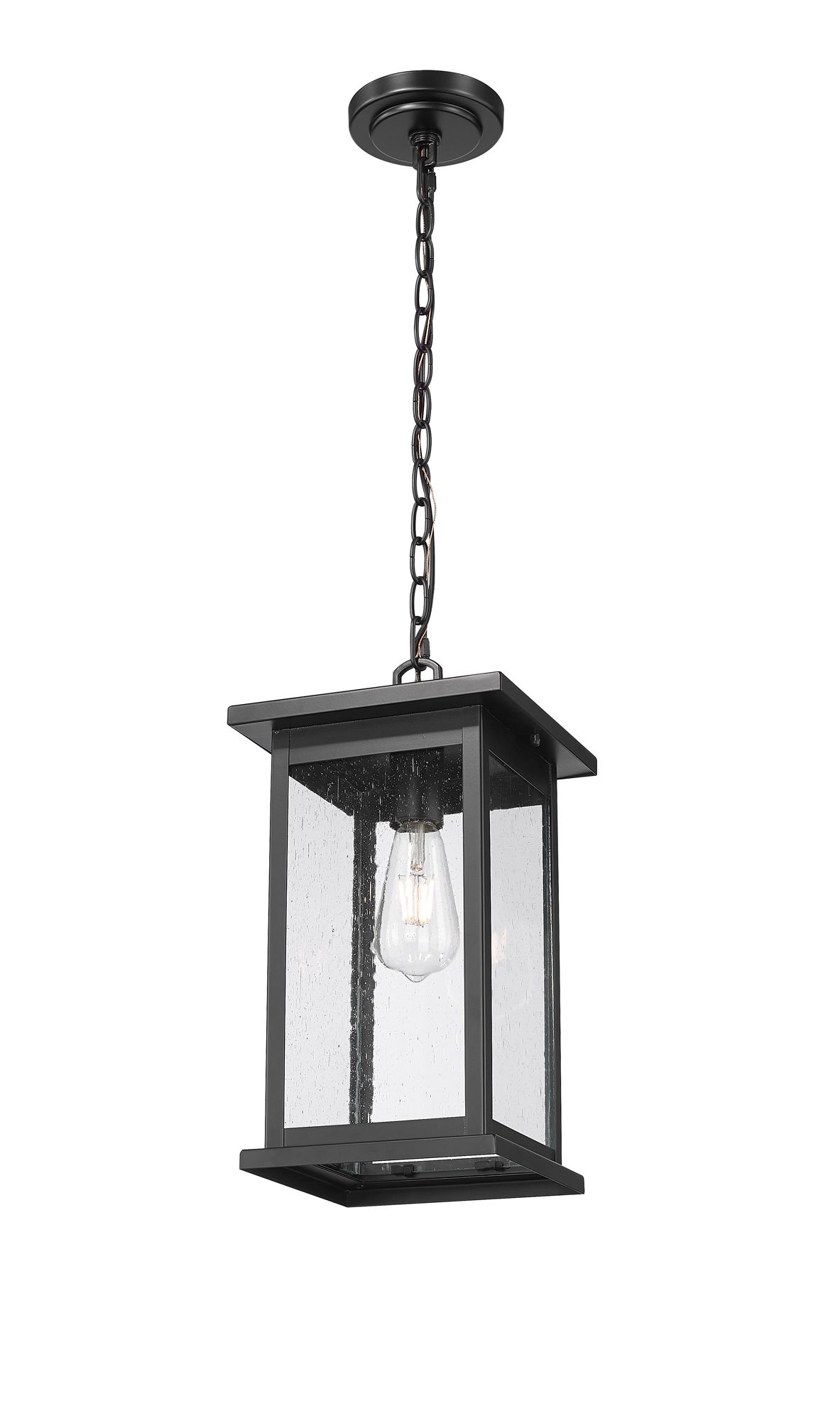 Image 3 Millennium Bowton 1-Lt 15.63" Powder Coated Black Outdoor Hanging Lantern more views