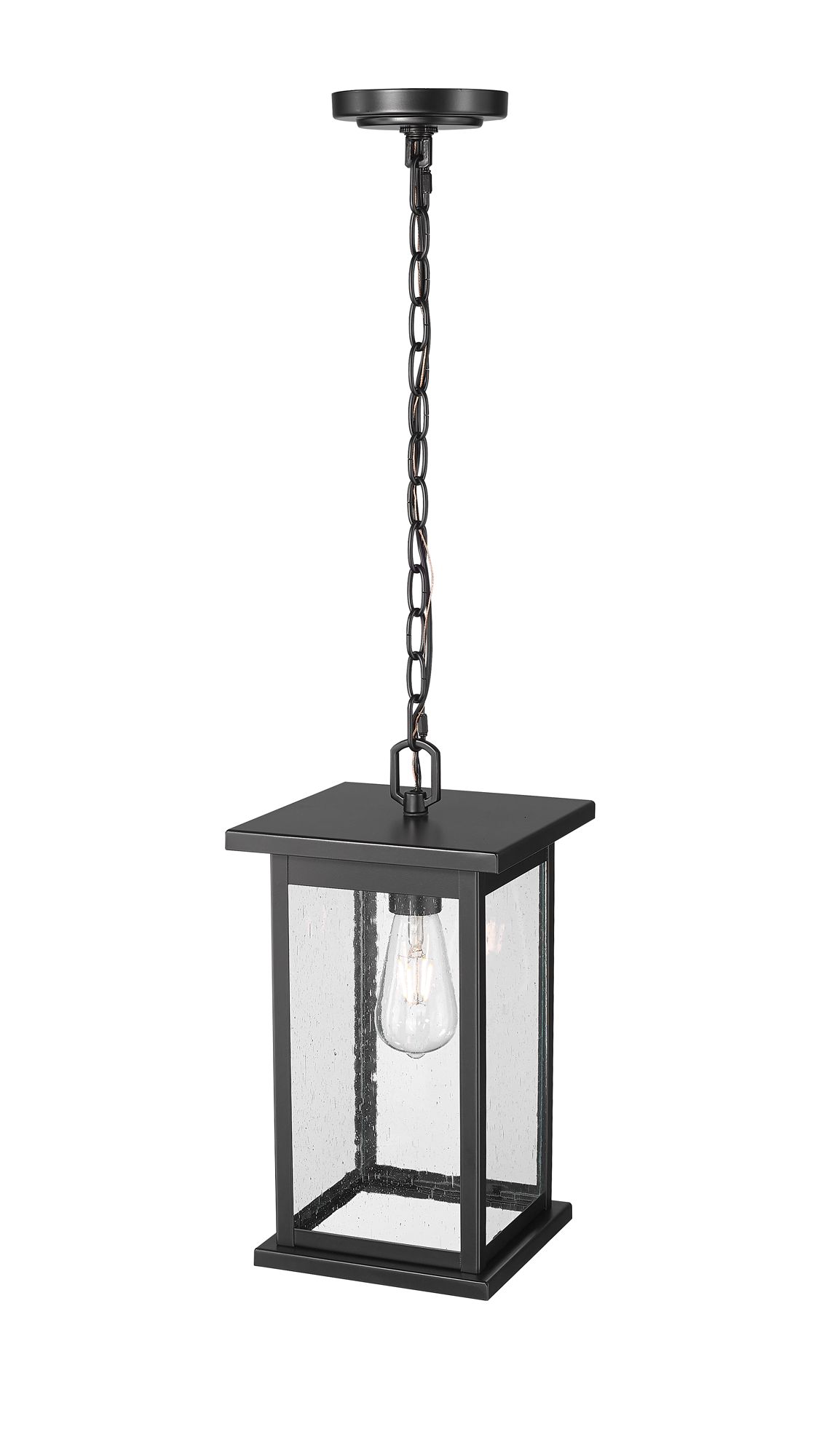 Image 4 Millennium Bowton 1-Lt 15.63" Powder Coated Black Outdoor Hanging Lantern more views