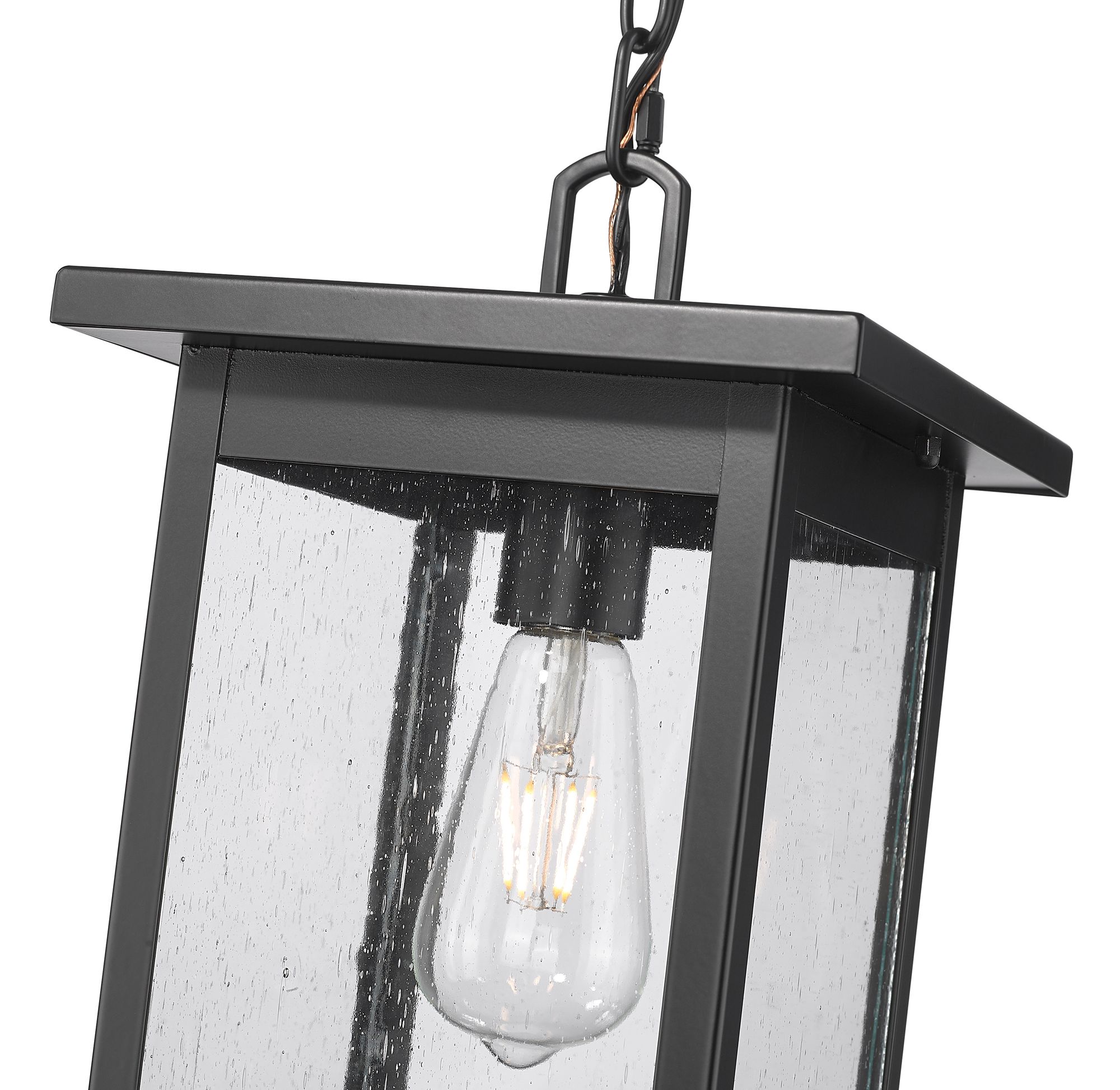 Image 5 Millennium Bowton 1-Lt 15.63" Powder Coated Black Outdoor Hanging Lantern more views