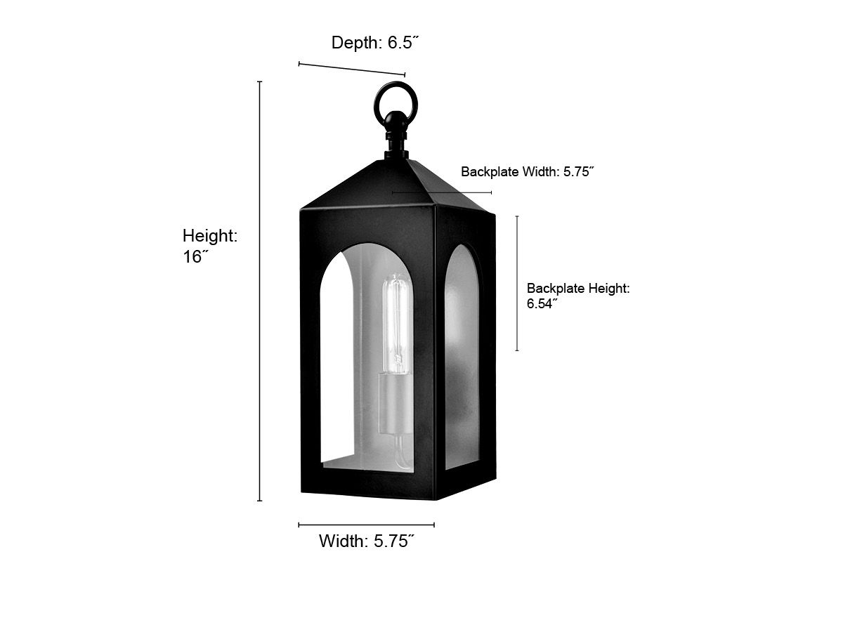 Image 2 Millennium Bratton Outdoor Wall Sconce Powder Coated Black more views