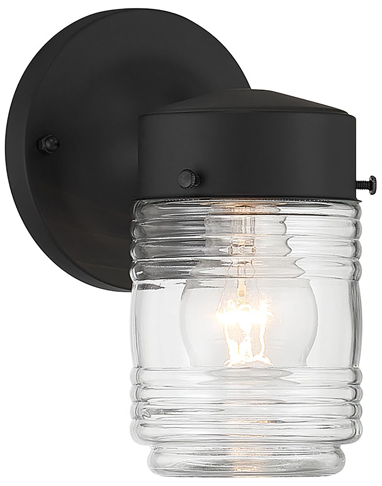 Image 2 Millennium Bravyn 1-Light 7.5" Powder Coated Black Outdoor Wall Sconce
