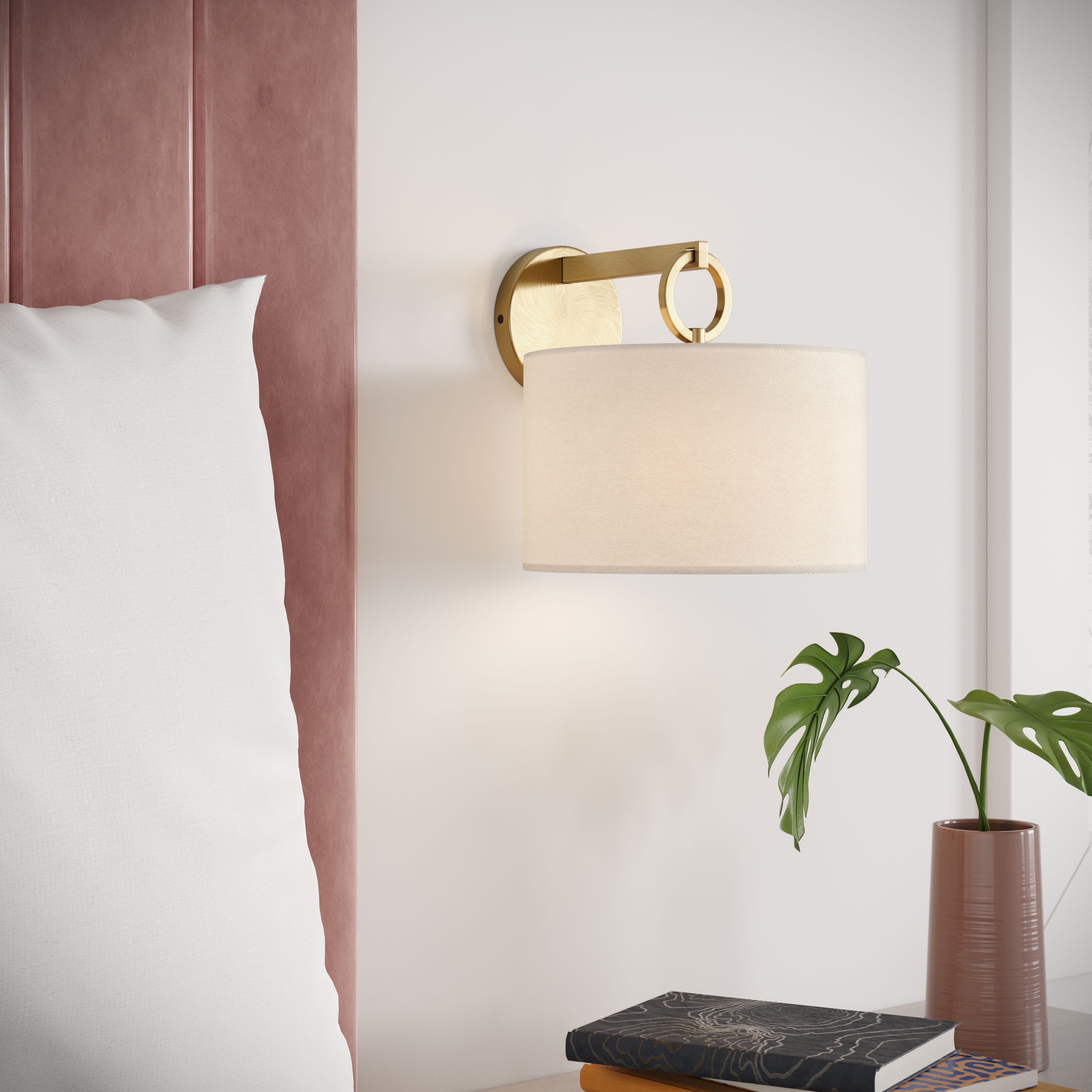 Image 4 Millennium Braxstan 9.88" Vintage Brass Wall Sconce more views