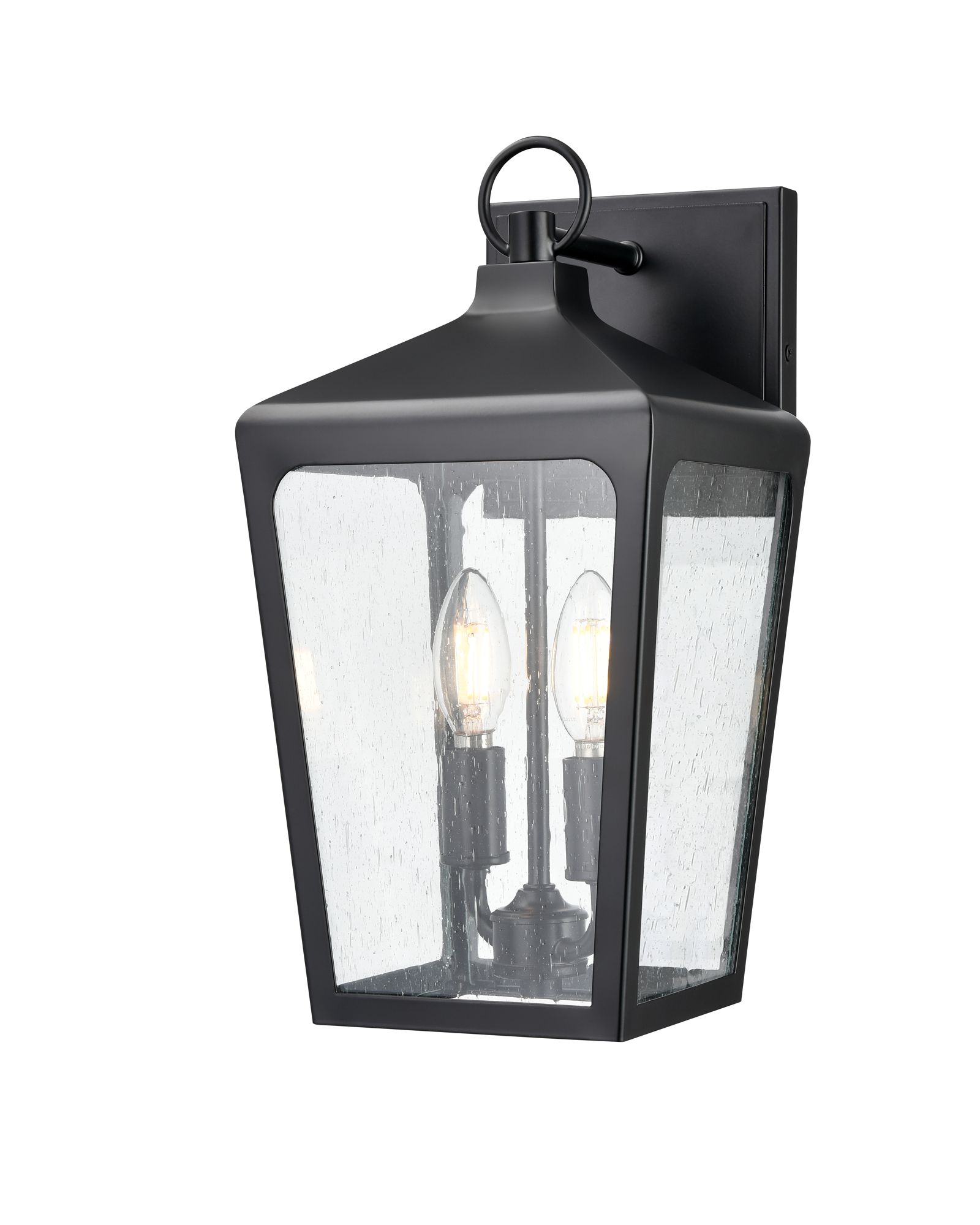 Thumbnail2 of Millennium Brooks 2-Light 15" Powder Coated Black Outdoor Wall Sconce more views