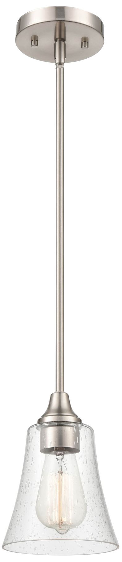 Millennium Caily 1-Light 5.75" Brushed Nickel Pendant