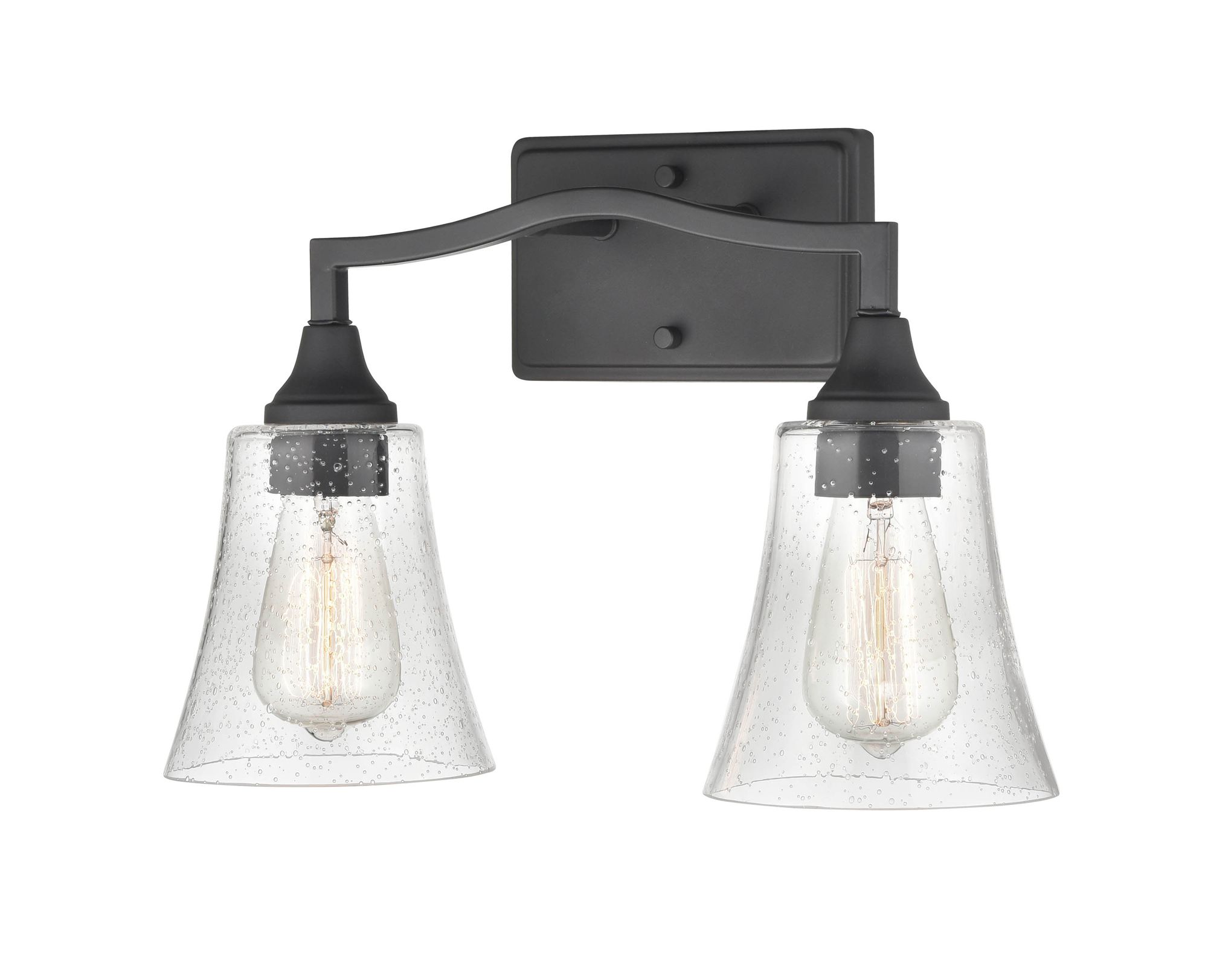 Image 2 Millennium Caily 2-Light 15.75" Matte Black Vanity Light more views