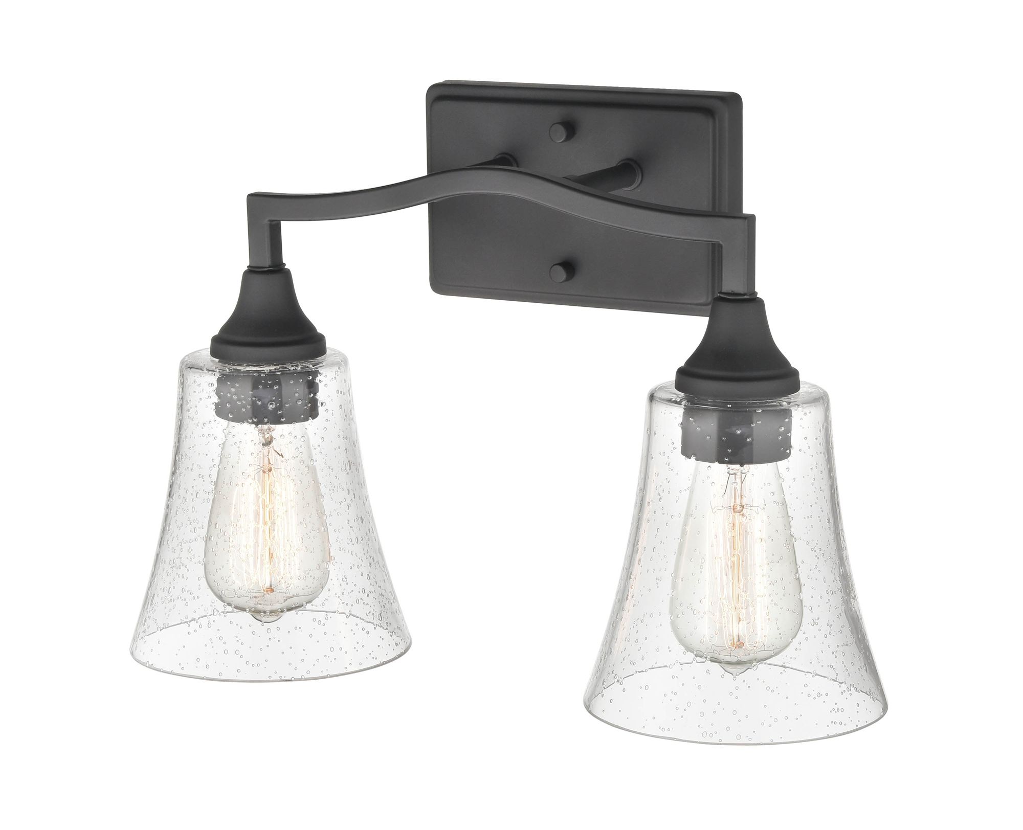 Image 4 Millennium Caily 2-Light 15.75" Matte Black Vanity Light more views