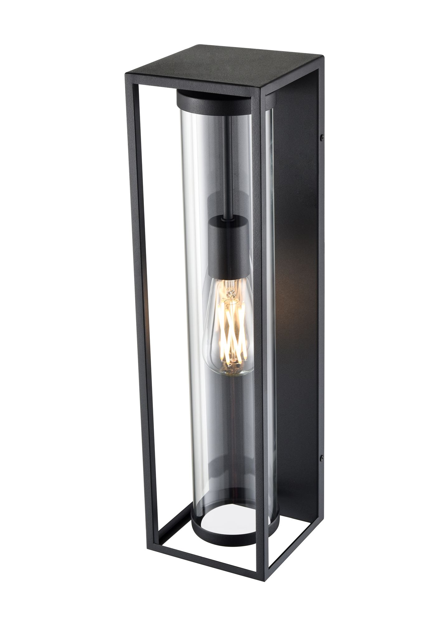 Image 4 Millennium Caleb 1-Light 20" Textured Black Outdoor Wall Sconce with Shade more views
