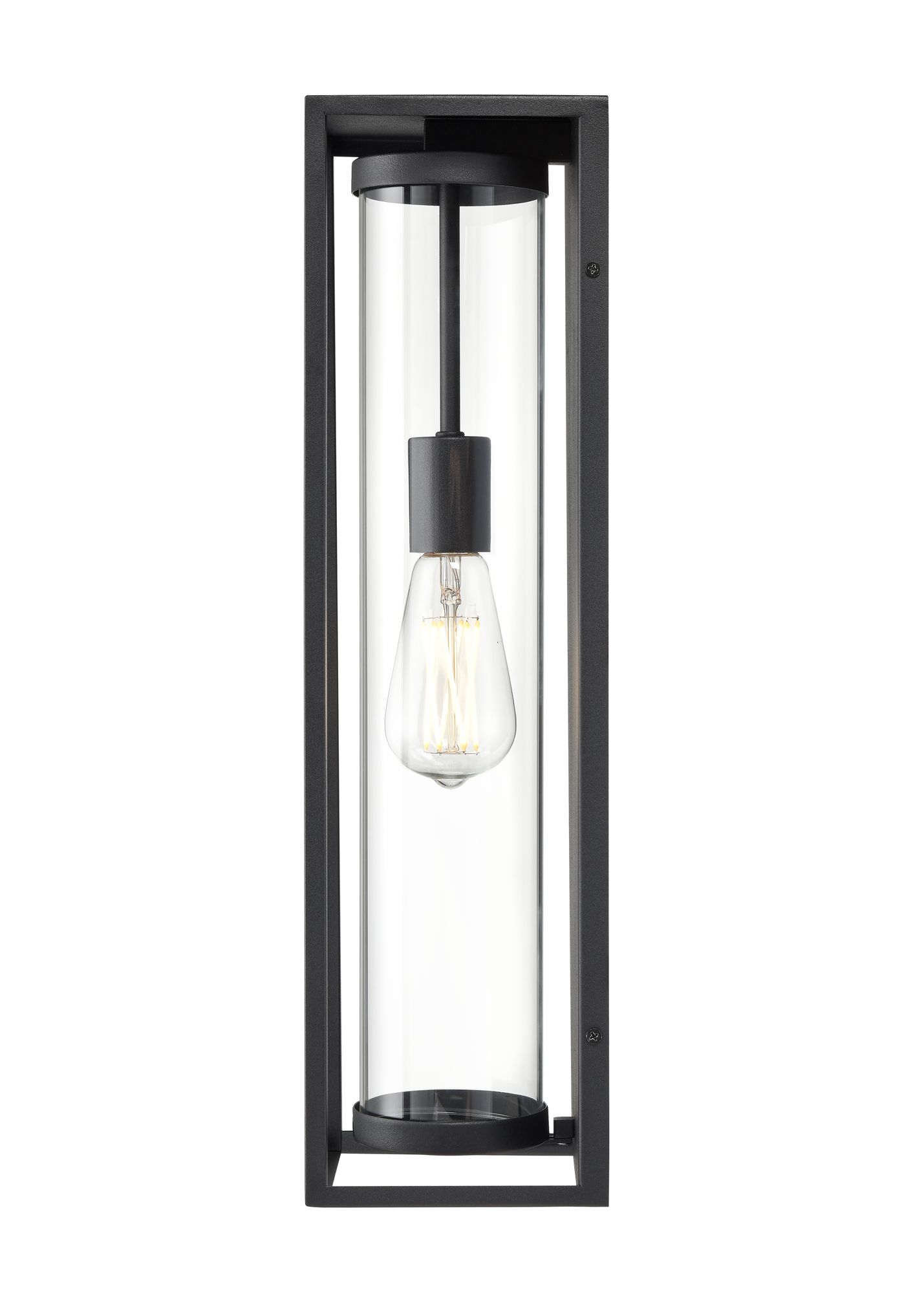 Image 5 Millennium Caleb 1-Light 20" Textured Black Outdoor Wall Sconce with Shade more views