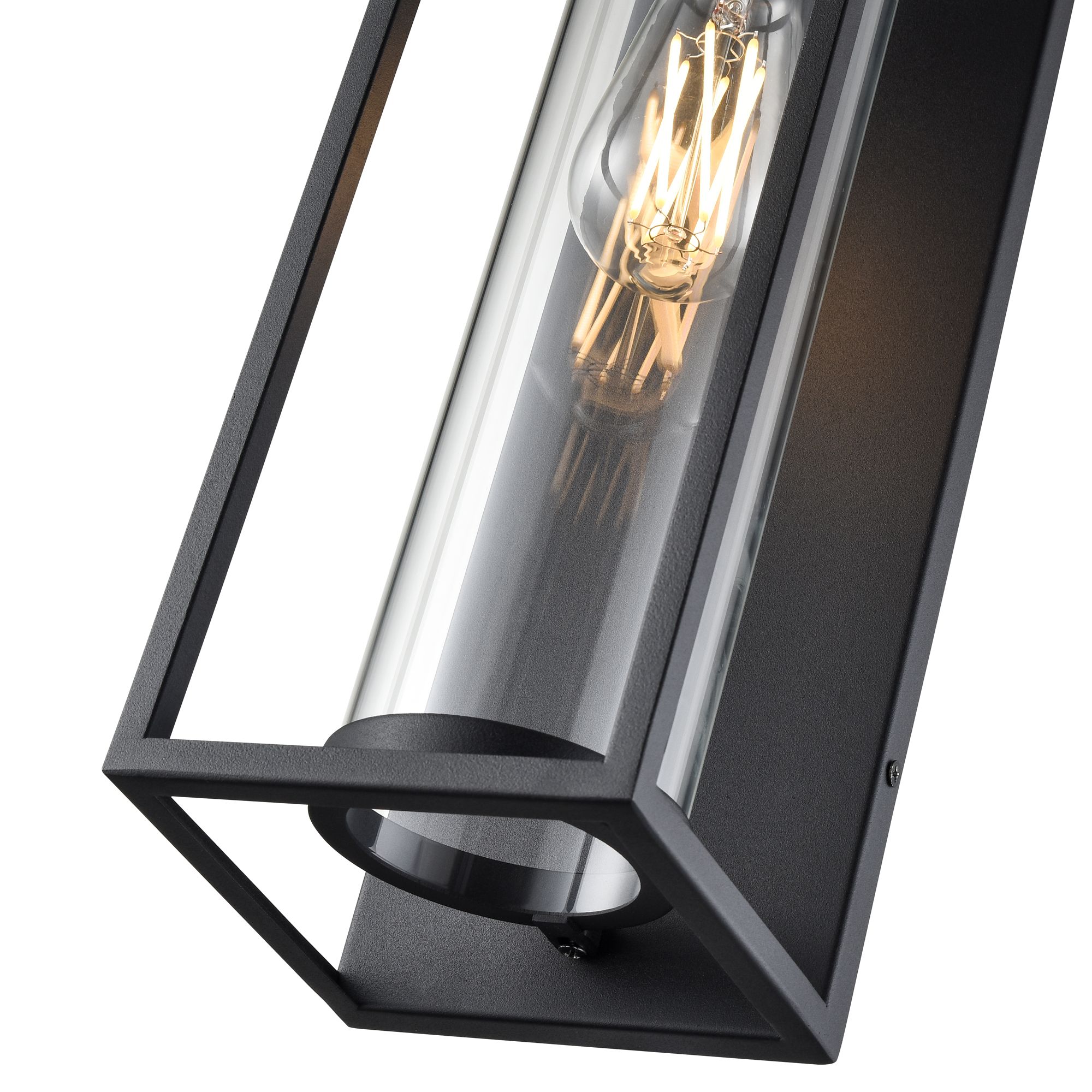 Image 6 Millennium Caleb 1-Light 20" Textured Black Outdoor Wall Sconce with Shade more views