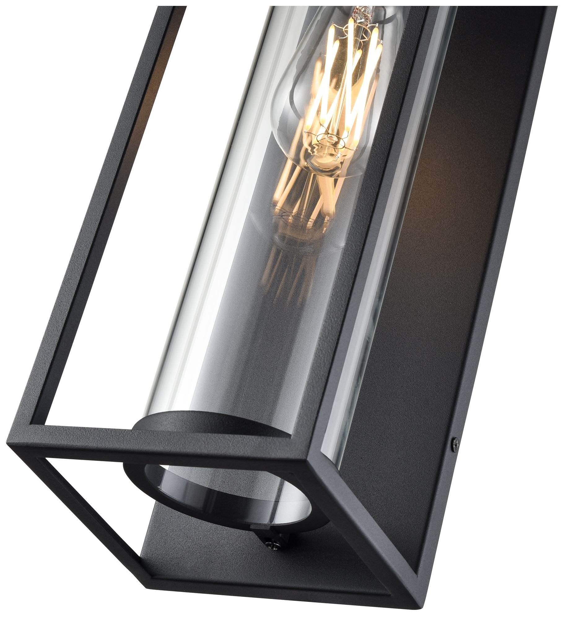 Image 7 Millennium Caleb 1-Light 20" Textured Black Outdoor Wall Sconce with Shade more views