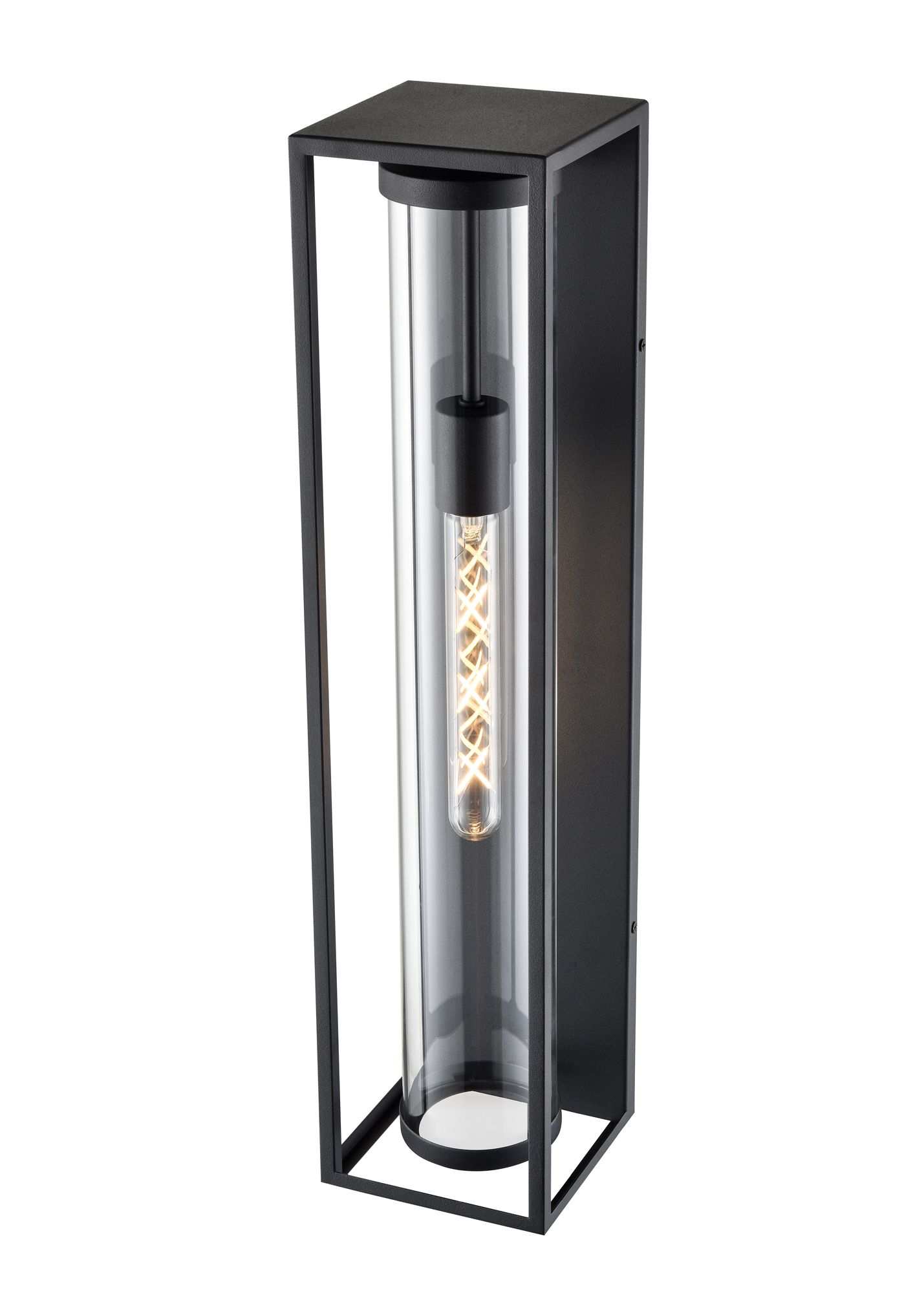 Image 4 Millennium Caleb 1-Light 24" Textured Black Outdoor Wall Sconce with Shade more views