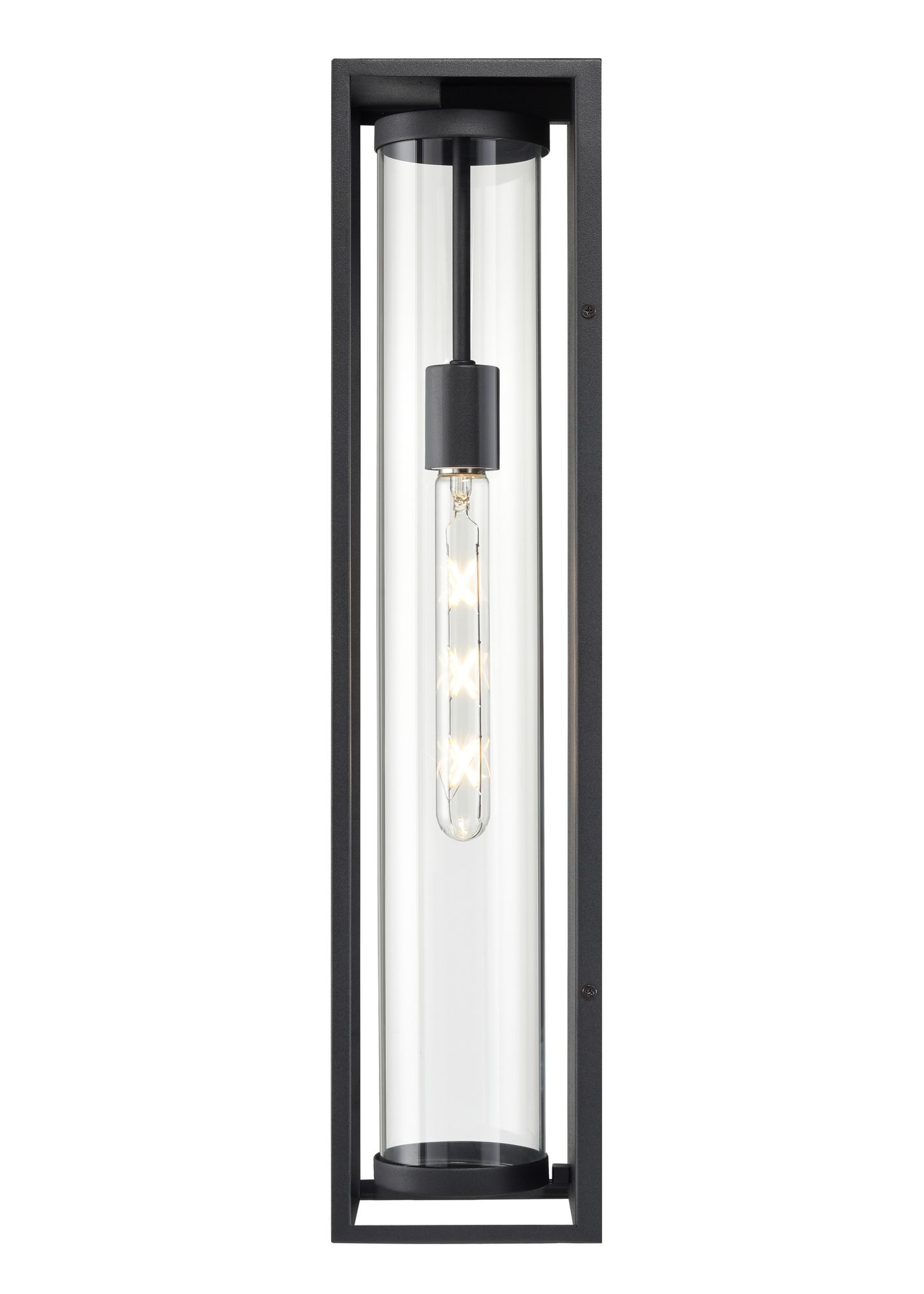 Image 5 Millennium Caleb 1-Light 24" Textured Black Outdoor Wall Sconce with Shade more views