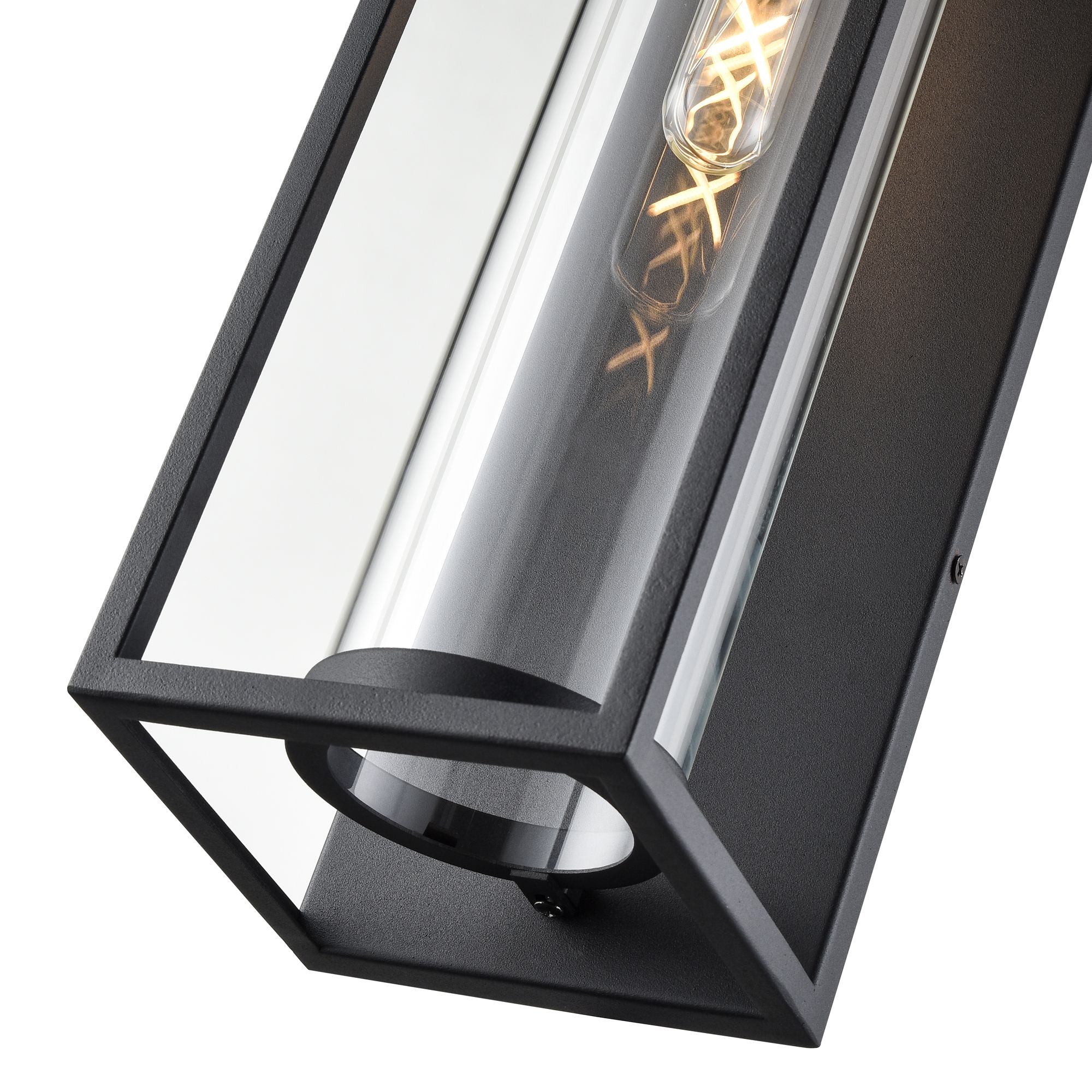 Image 6 Millennium Caleb 1-Light 24" Textured Black Outdoor Wall Sconce with Shade more views