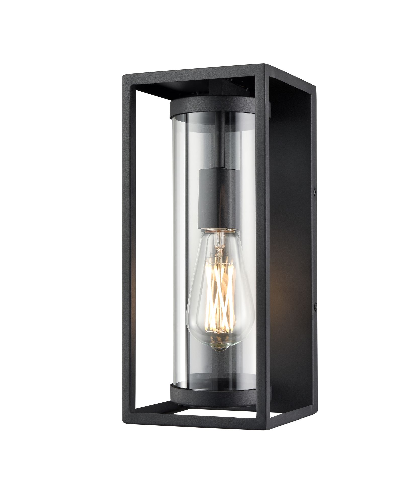 Image 2 Millennium Caleb 1-Lt 12.5" Textured Black Outdoor Wall Sconce with Shade more views