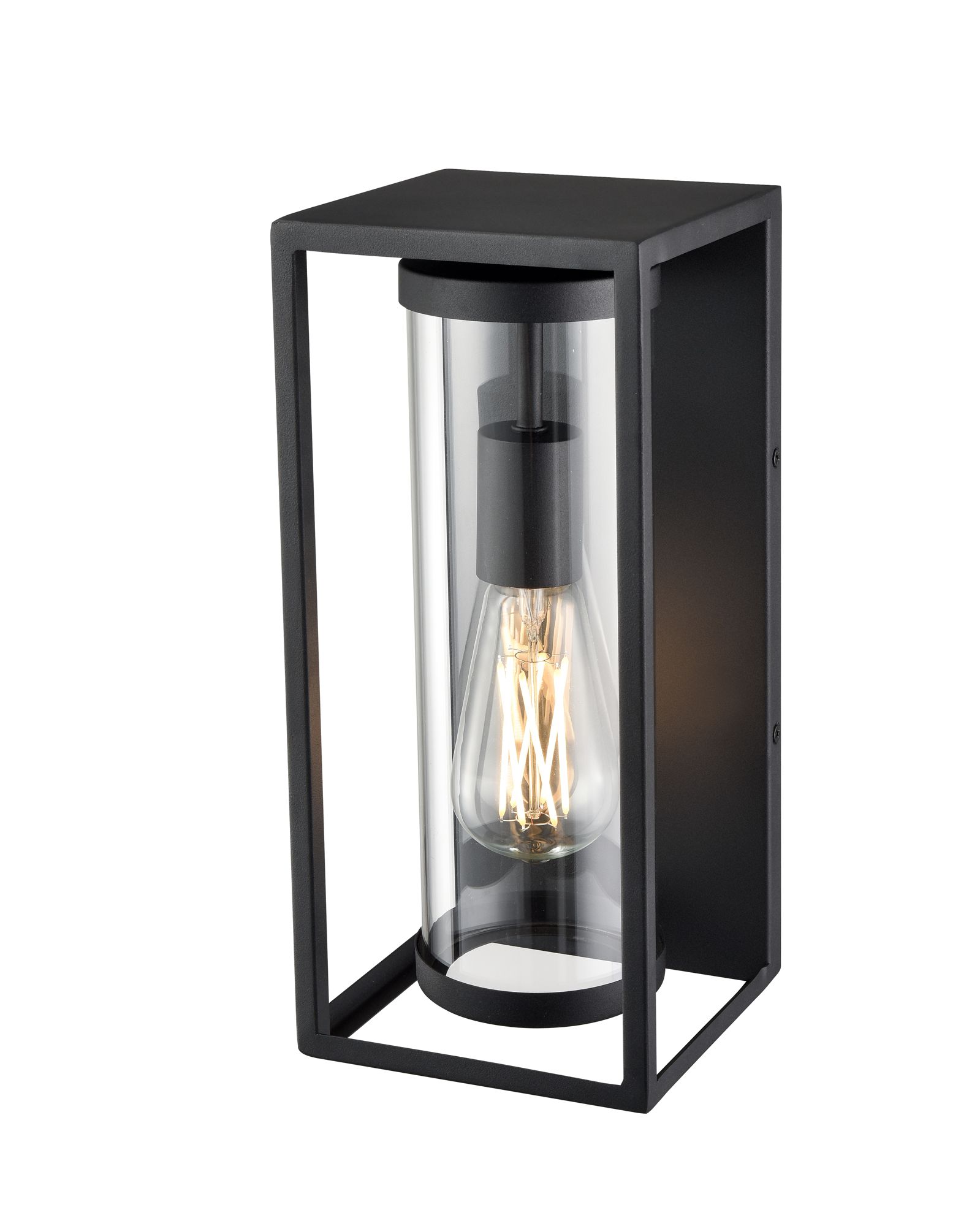 Image 3 Millennium Caleb 1-Lt 12.5" Textured Black Outdoor Wall Sconce with Shade more views