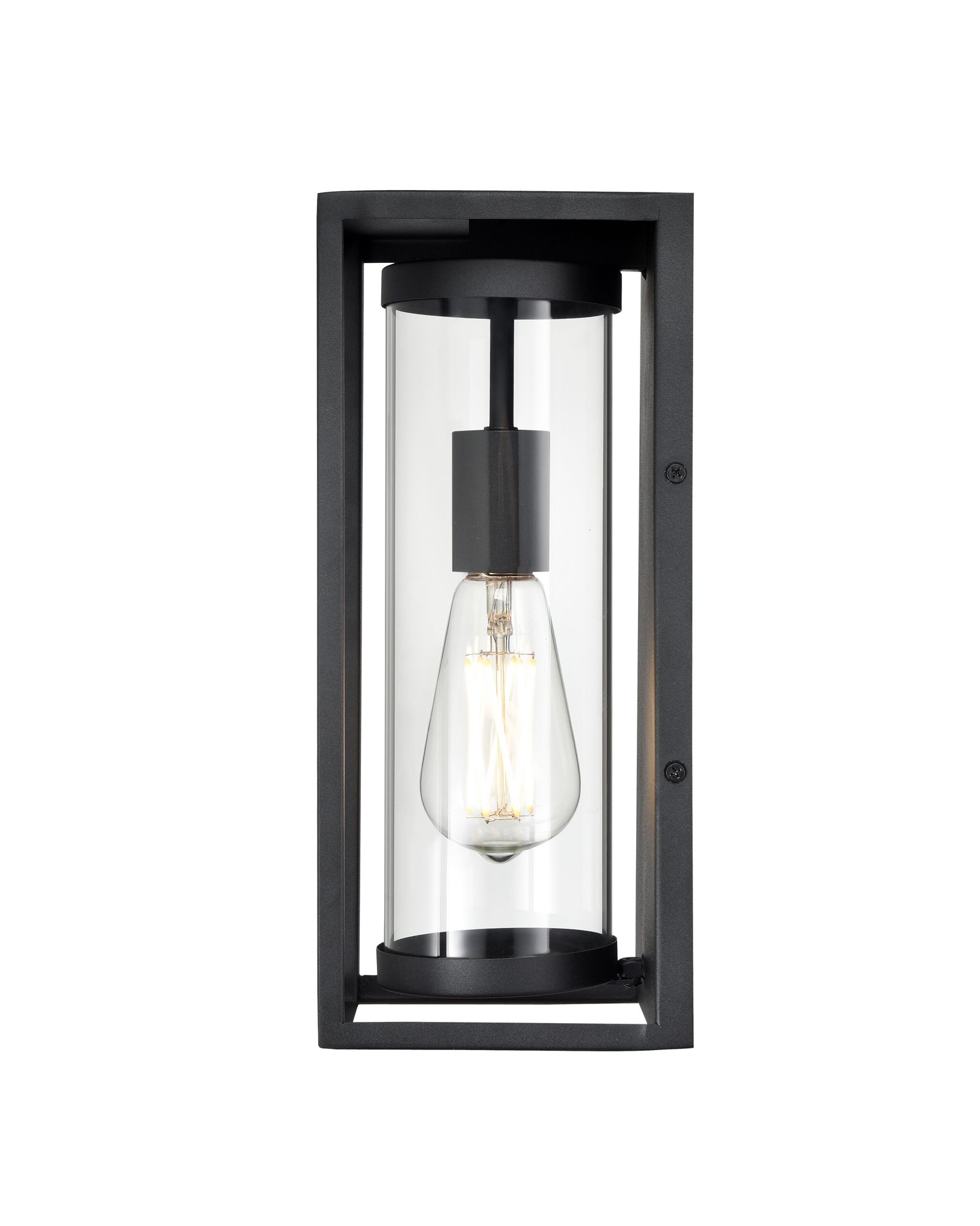 Image 4 Millennium Caleb 1-Lt 12.5" Textured Black Outdoor Wall Sconce with Shade more views