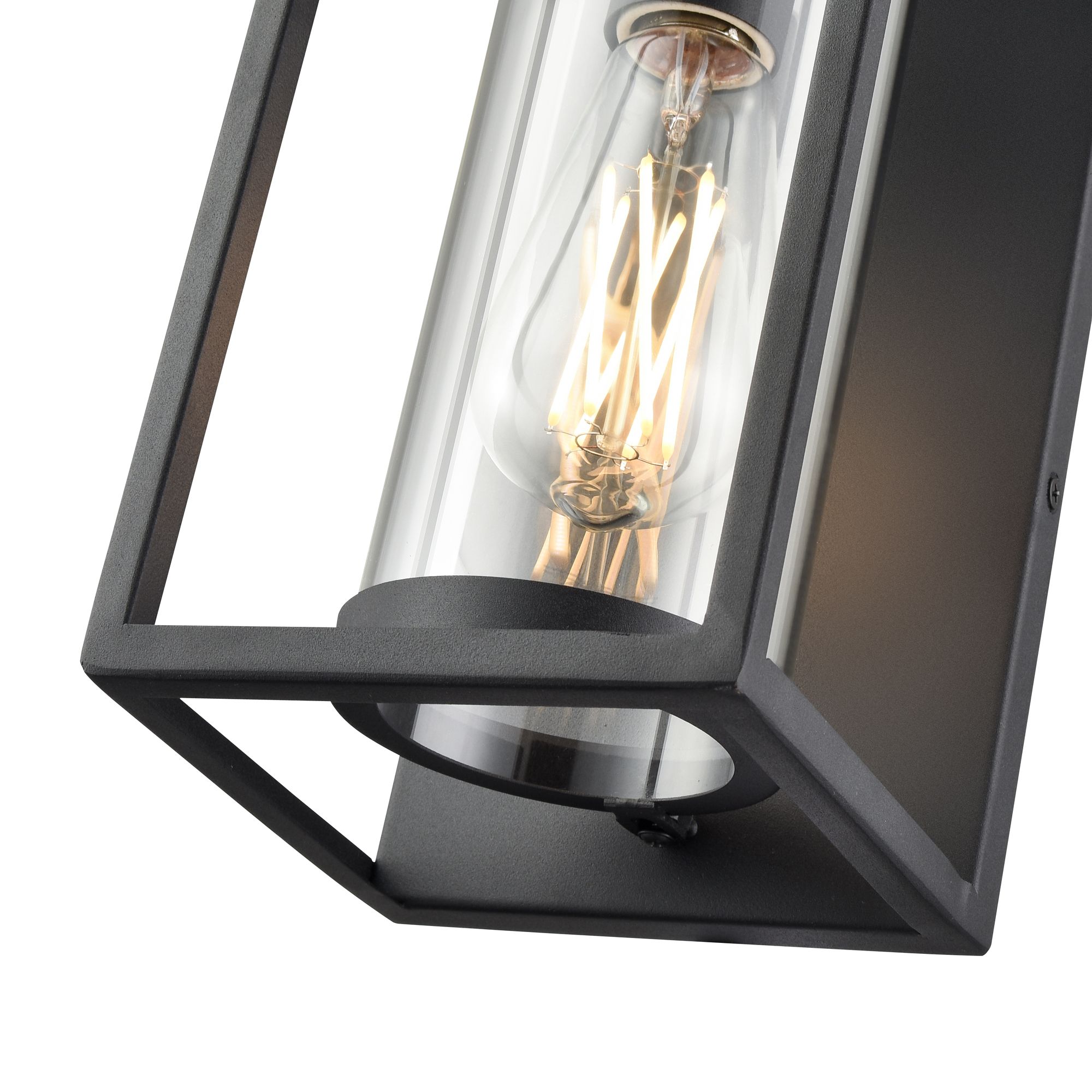 Image 5 Millennium Caleb 1-Lt 12.5" Textured Black Outdoor Wall Sconce with Shade more views