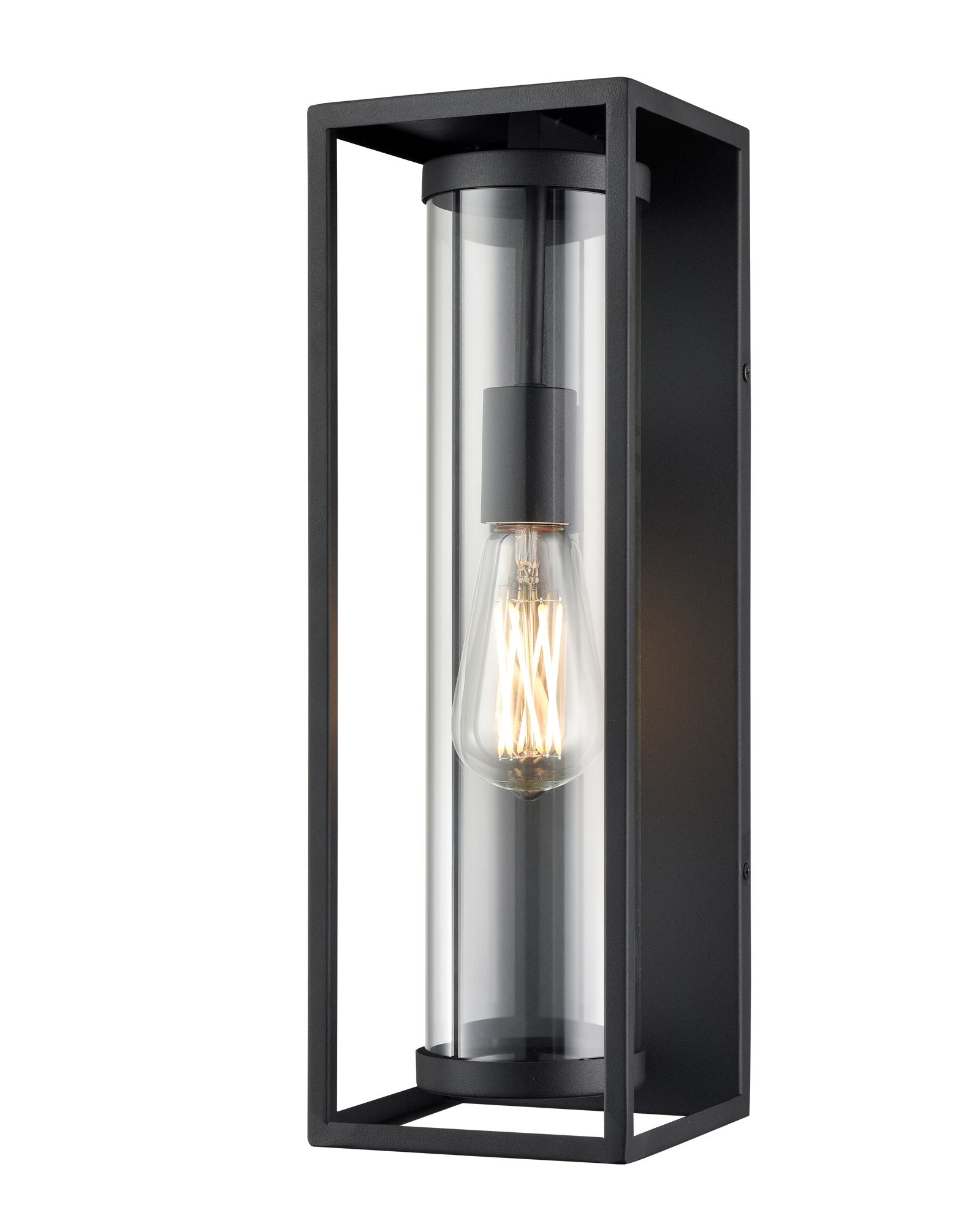 Image 2 Millennium Caleb 1-Lt 16.5" Textured Black Outdoor Wall Sconce with Shade more views