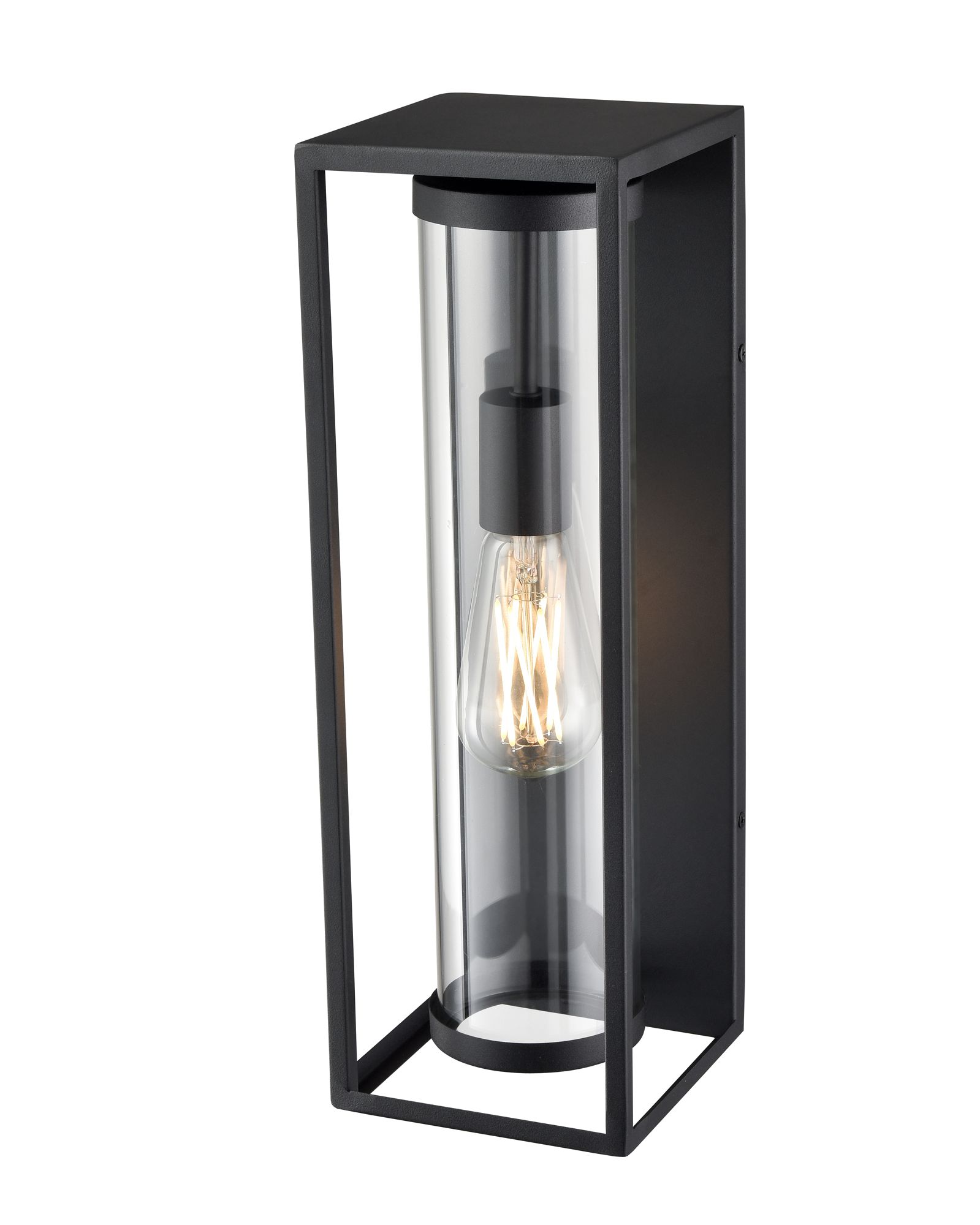 Image 3 Millennium Caleb 1-Lt 16.5" Textured Black Outdoor Wall Sconce with Shade more views