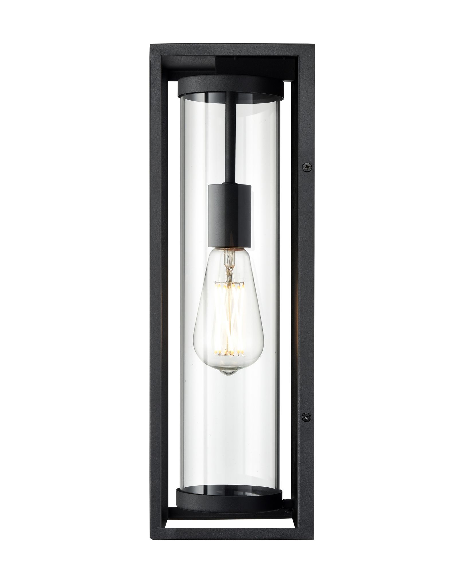 Image 4 Millennium Caleb 1-Lt 16.5" Textured Black Outdoor Wall Sconce with Shade more views