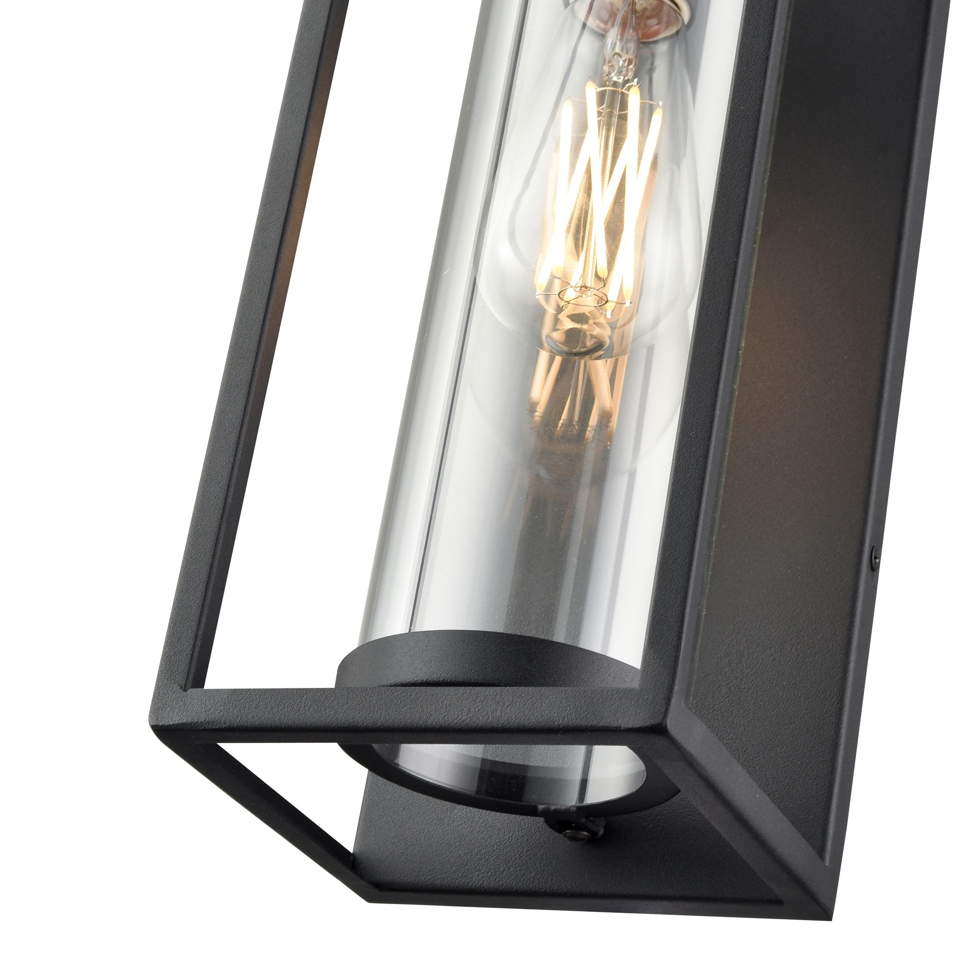 Image 5 Millennium Caleb 1-Lt 16.5" Textured Black Outdoor Wall Sconce with Shade more views