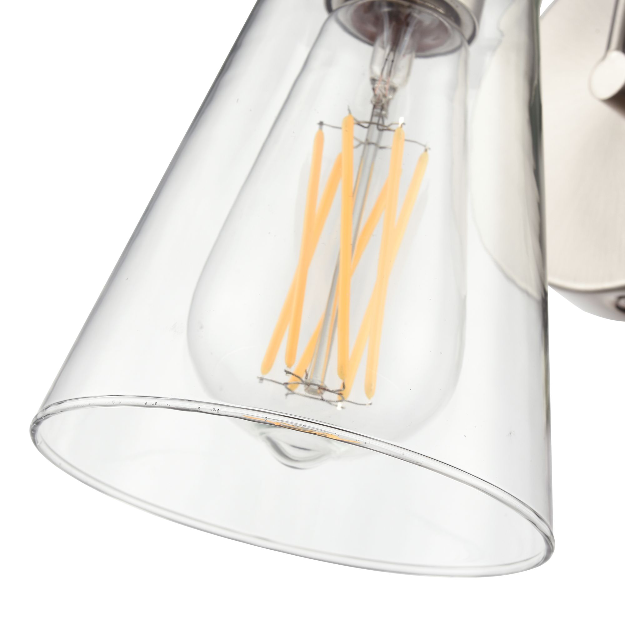 Image 6 Millennium Camellia 1-Lt 4.75" Brushed Nickel Wall Sconce with Glass Shade more views