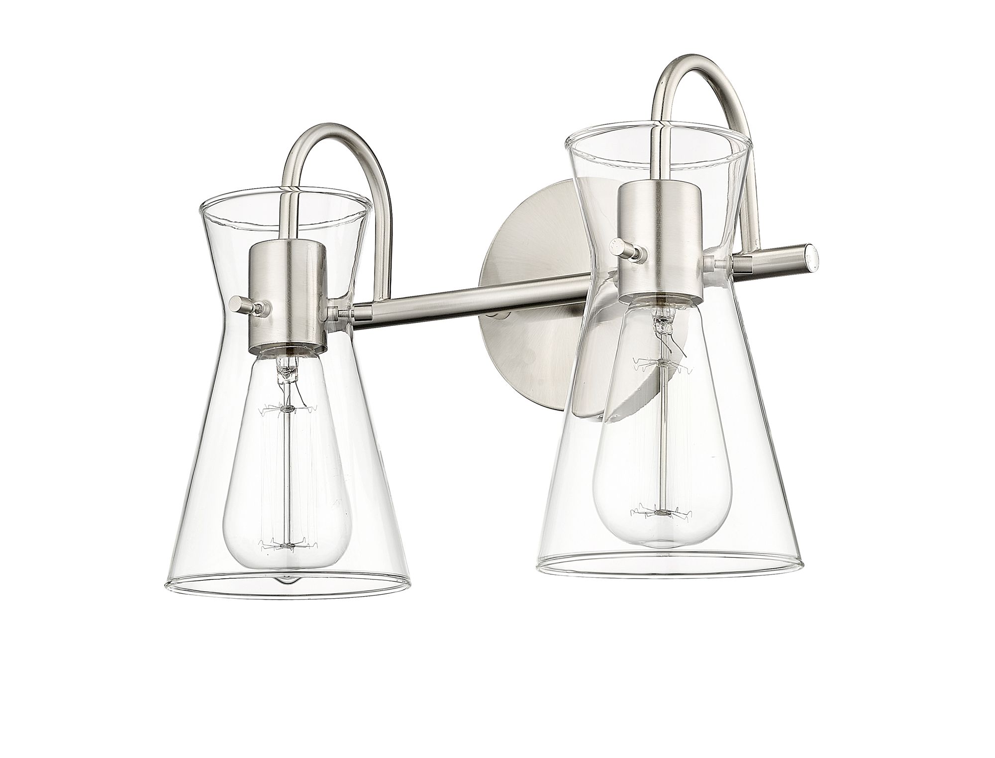 Image 4 Millennium Camellia 2-Light 13.4" Brushed Nickel Vanity Light more views