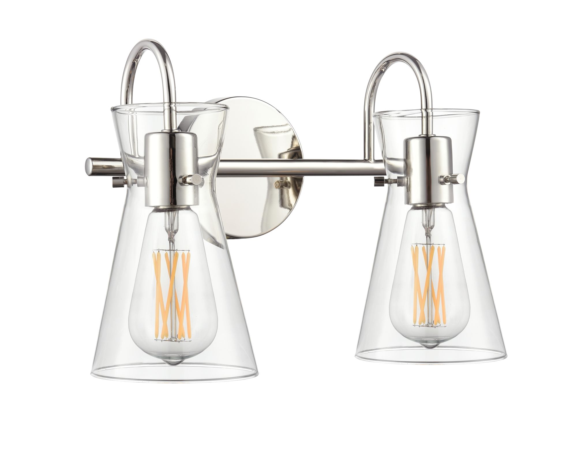 Image 2 Millennium Camellia 2-Light 13.5" Polished Nickel Vanity Light more views